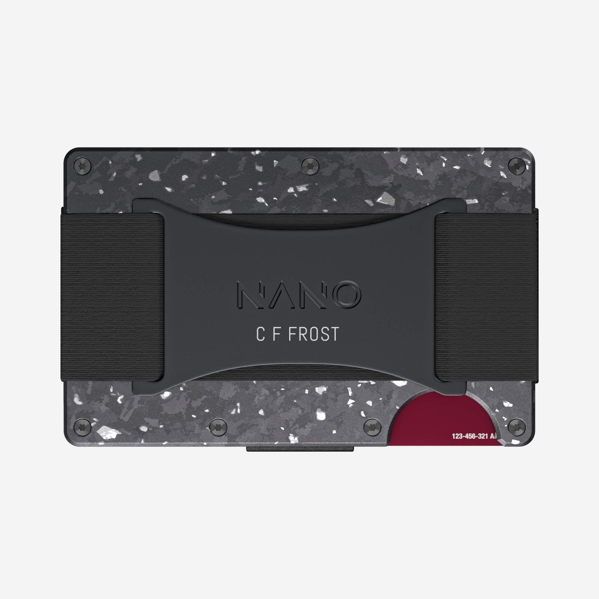 Personalised Cash Strap Wallet (Nero/Argento) Essential Bundle