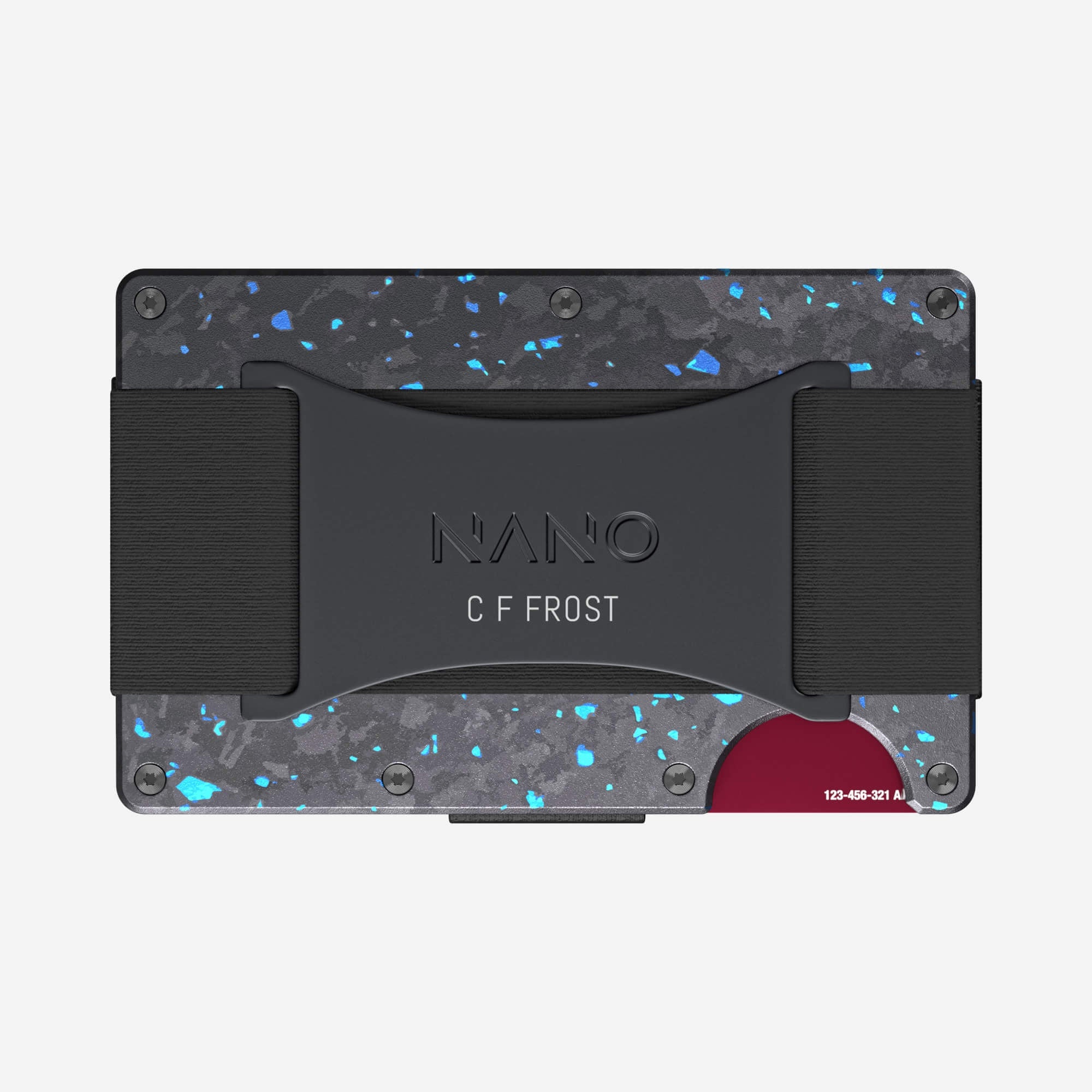 Personalised Cash Strap Wallet (Nero/Azzuro) Essential Bundle