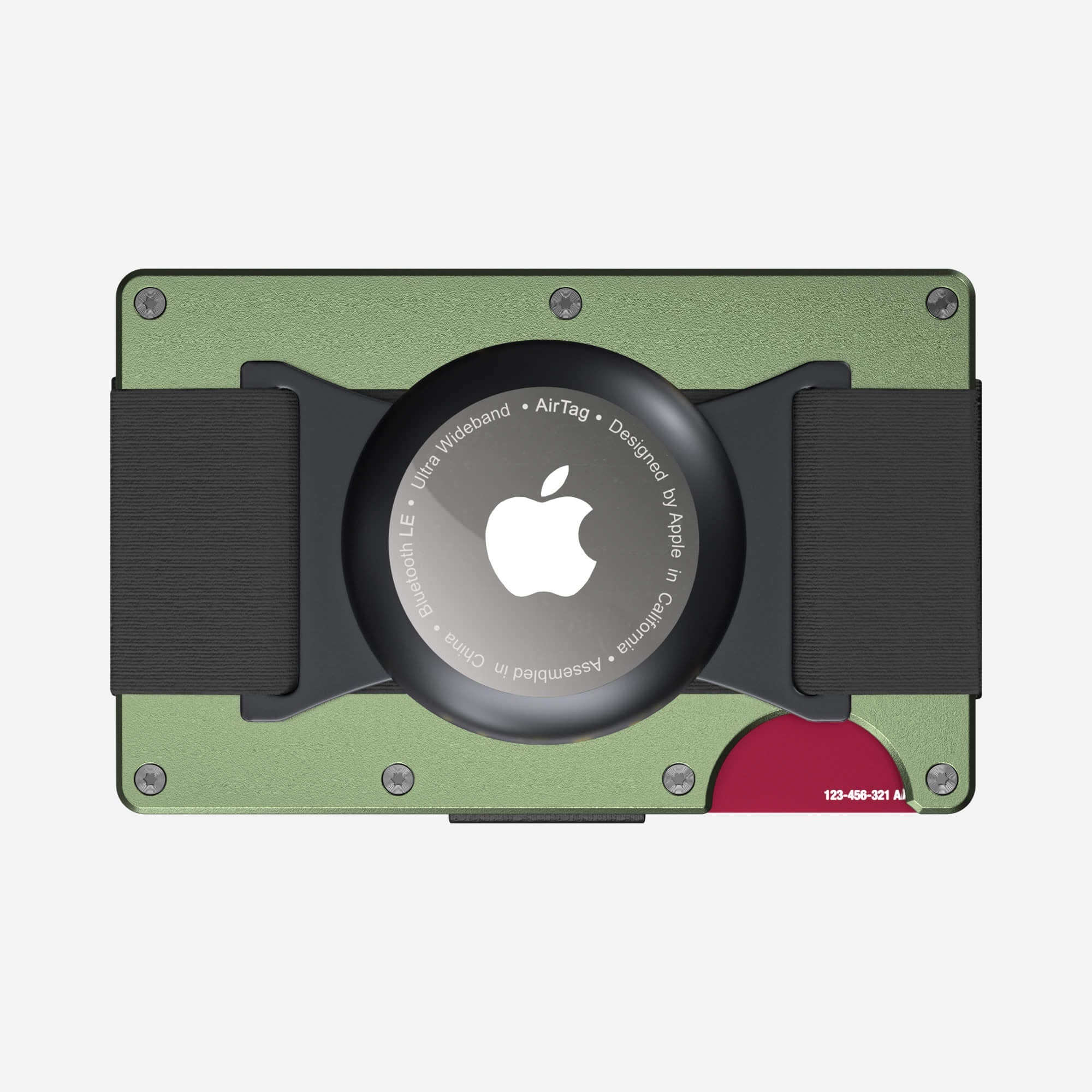 Personalised AirTag Cash Strap Wallet (Heritage Green) Essential Bundle