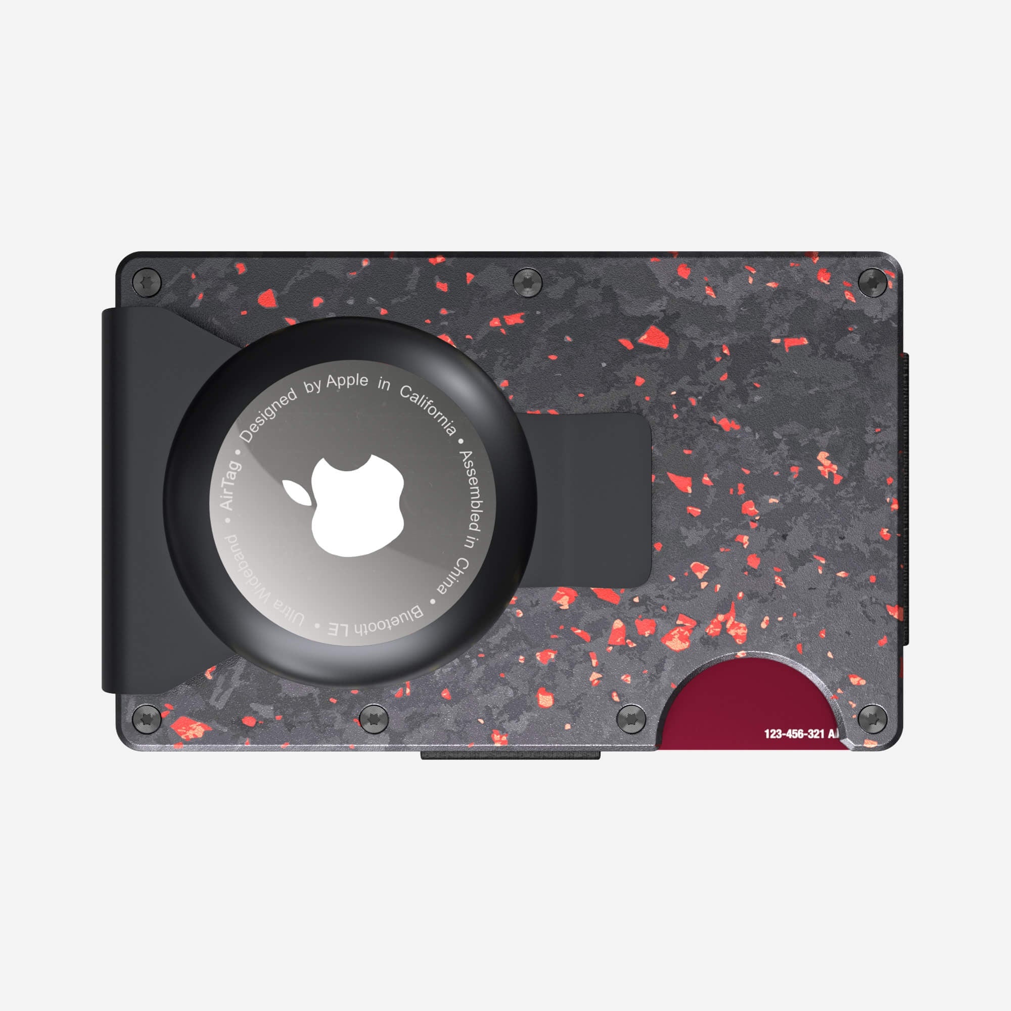 AirTag Money Clip Wallet (Nero/Rosso) Everyday Bundle