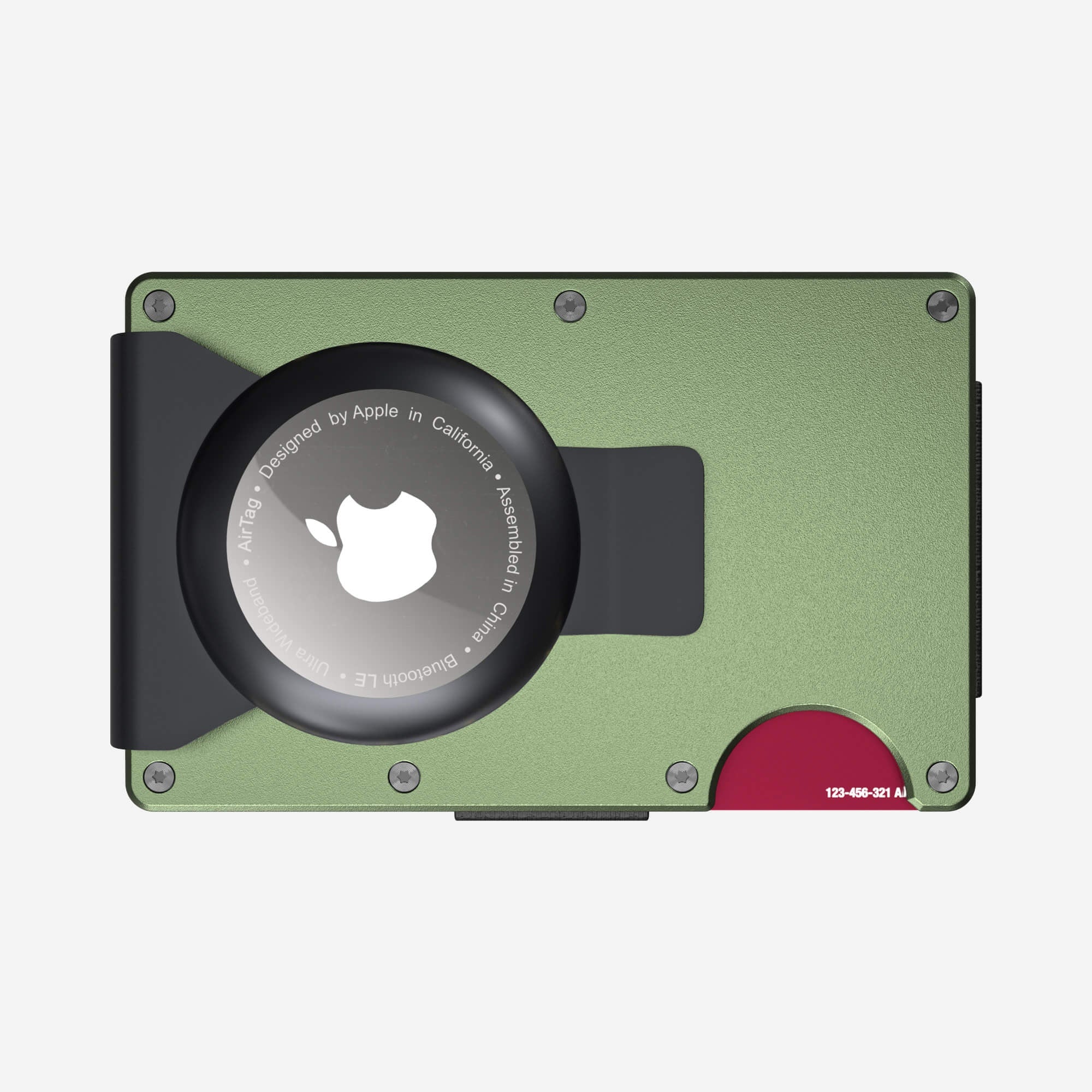 Personalised AirTag Money Clip Wallet (Heritage Green)