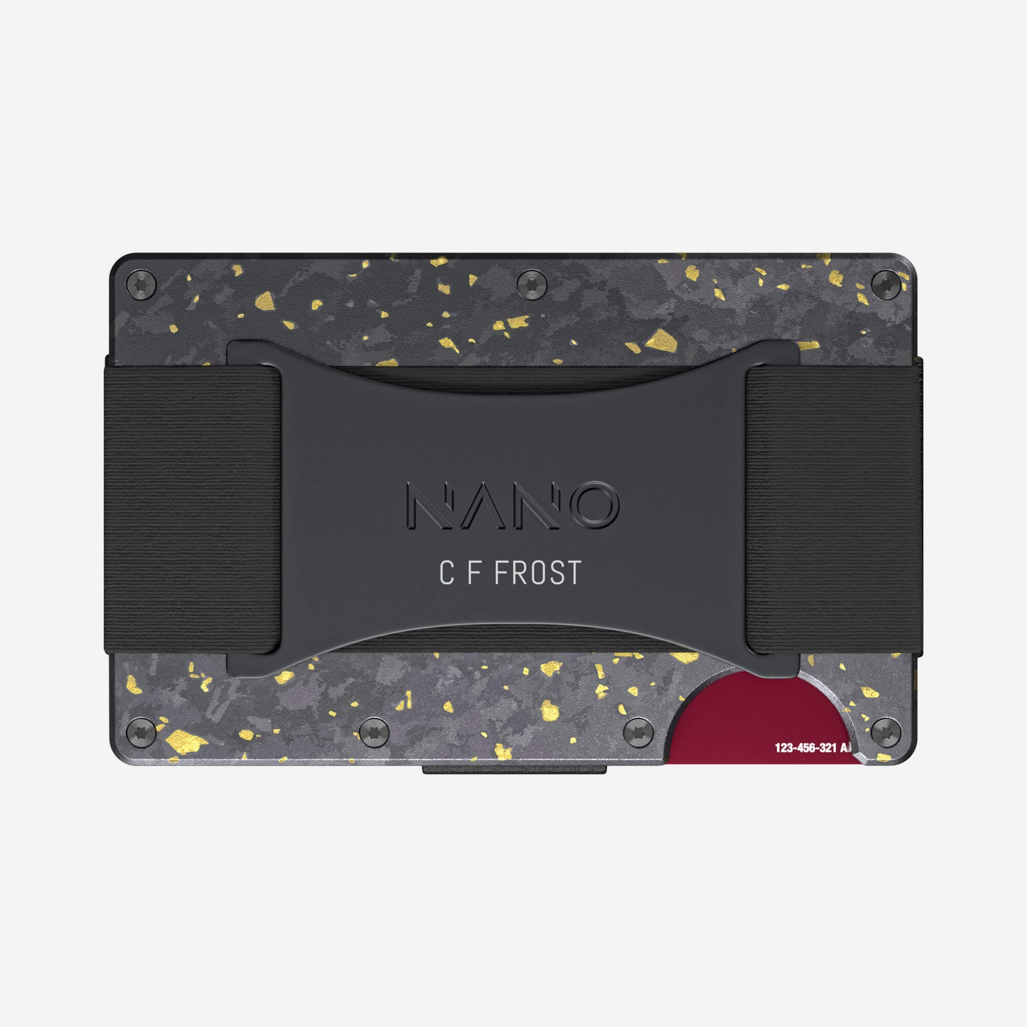 Personalised Cash Strap Wallet (Nero/Oro) Everyday Bundle