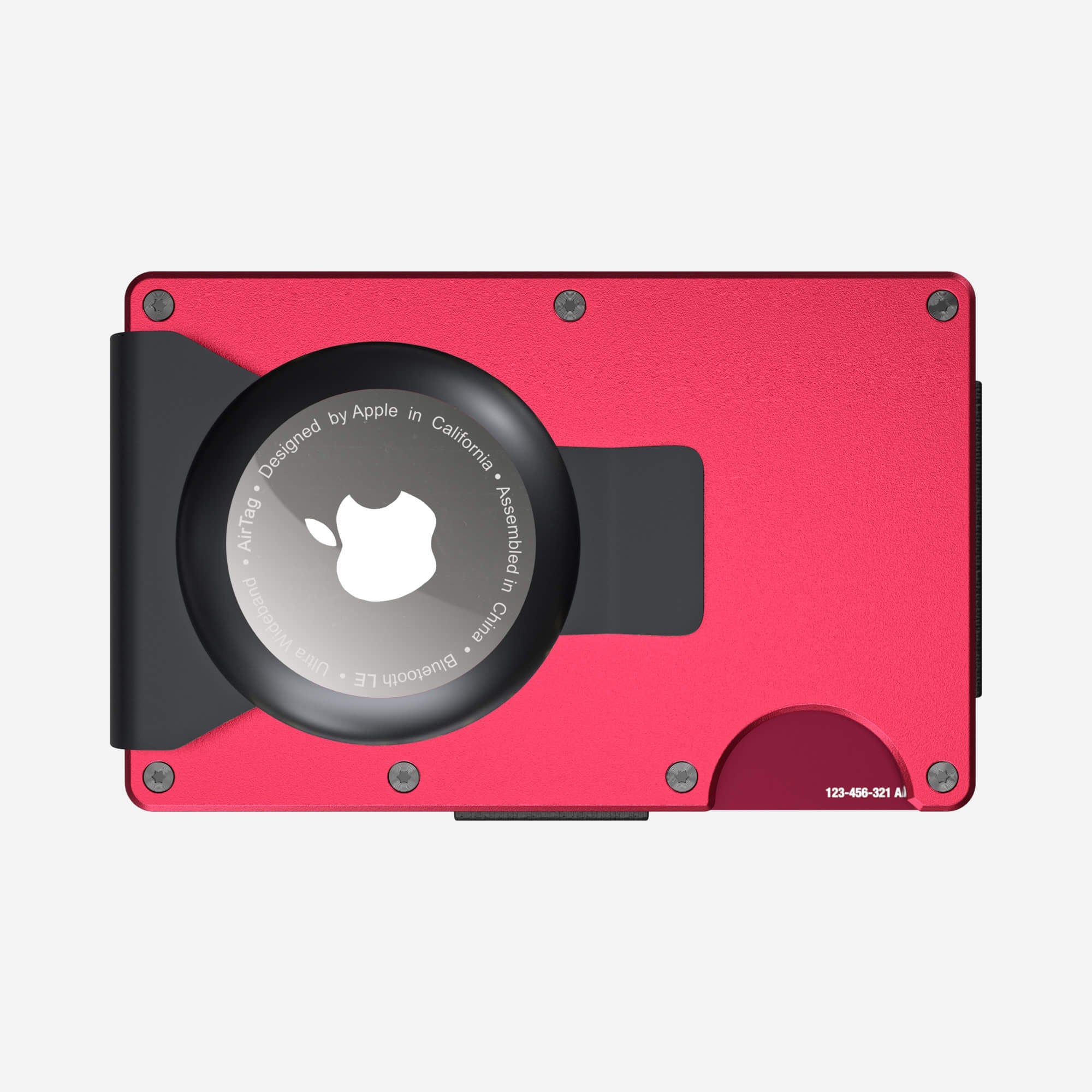 Personalised AirTag Money Clip Wallet (Volcano Red) Ultimate Bundle