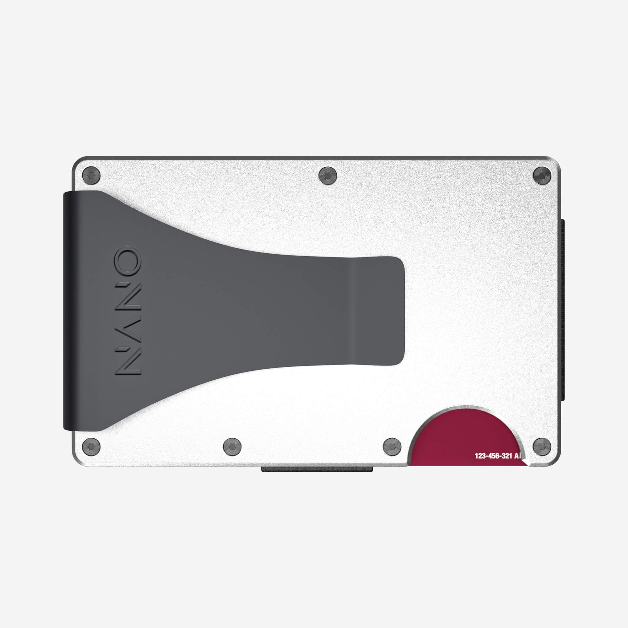 Personalised Money Clip Wallet (Ghost Silver) Essential Bundle