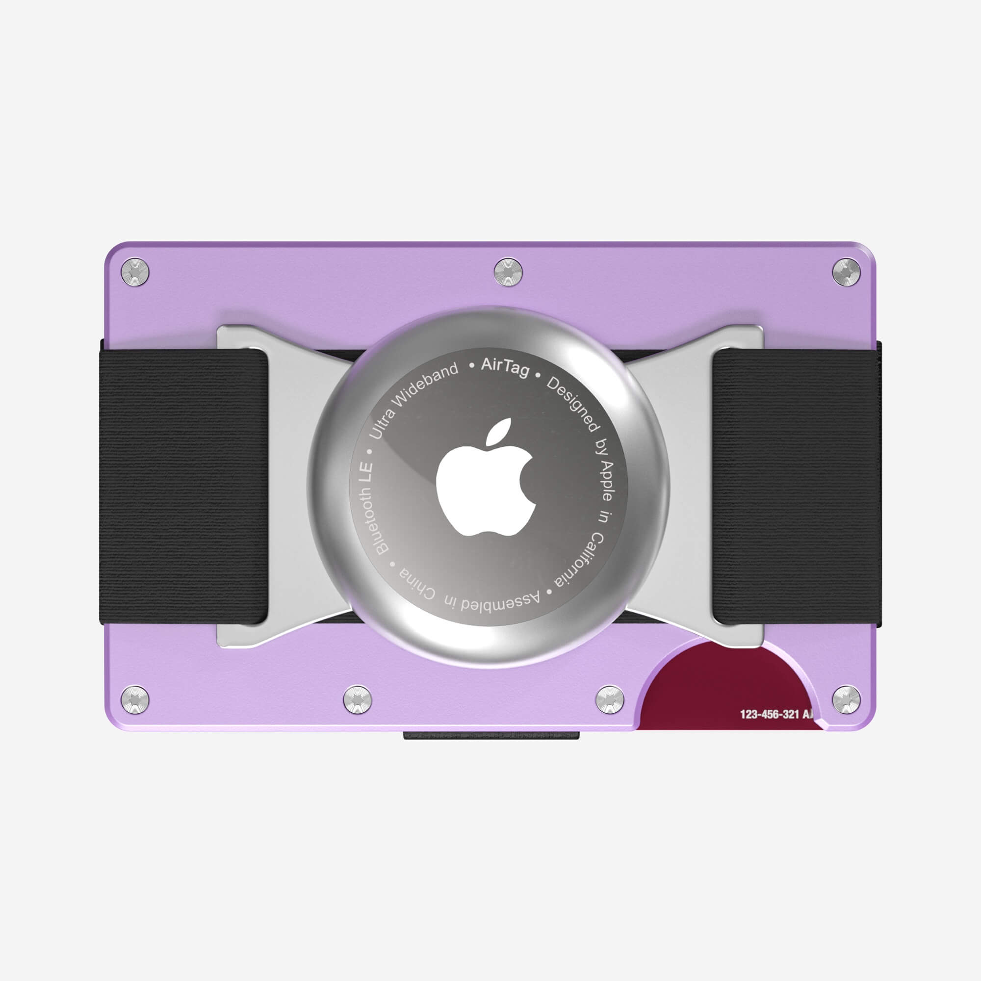 Personalised AirTag Cash Strap Wallet (Twilight Lilac) Essential Bundle