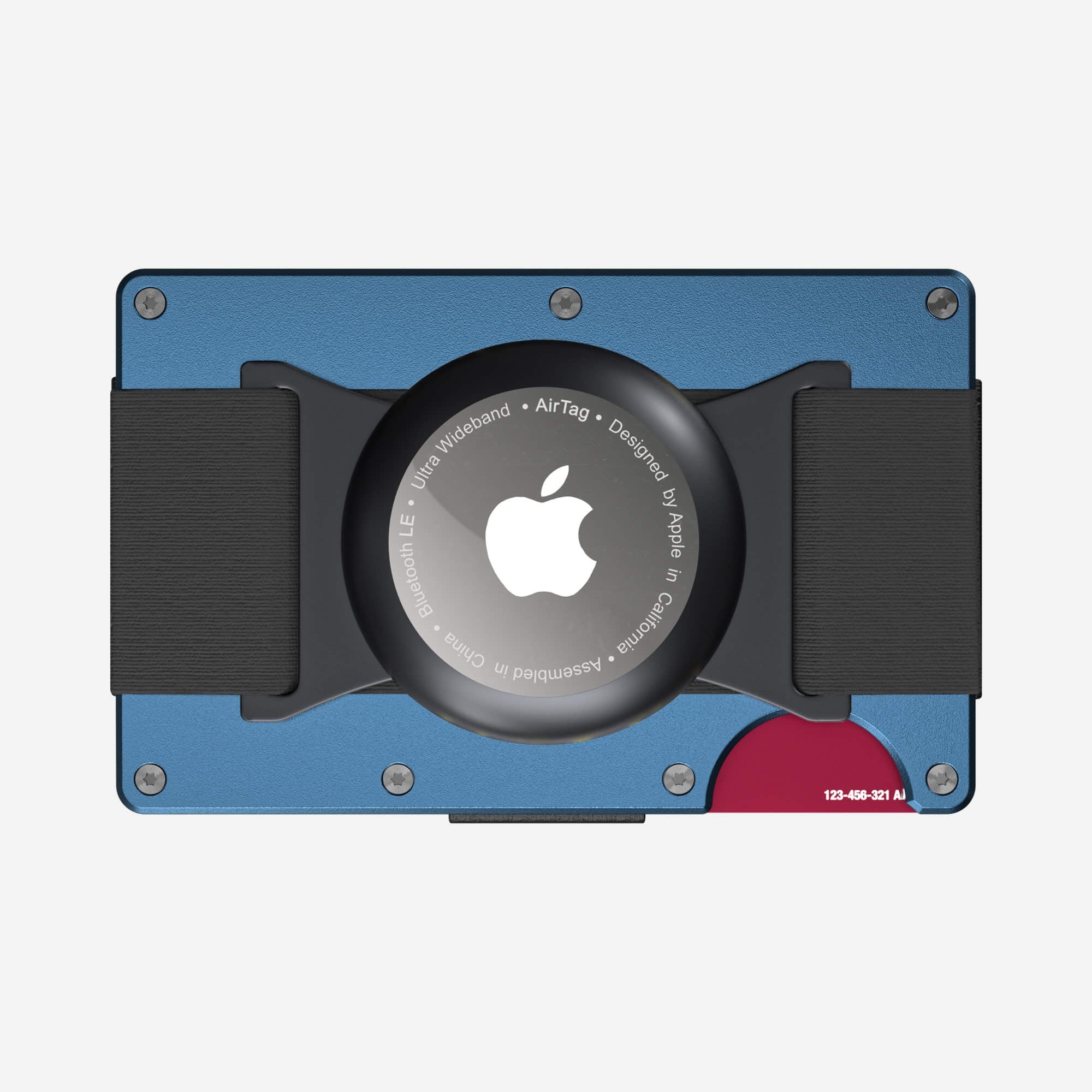 Personalised AirTag Cash Strap Wallet (Riviera Navy) Essential Bundle