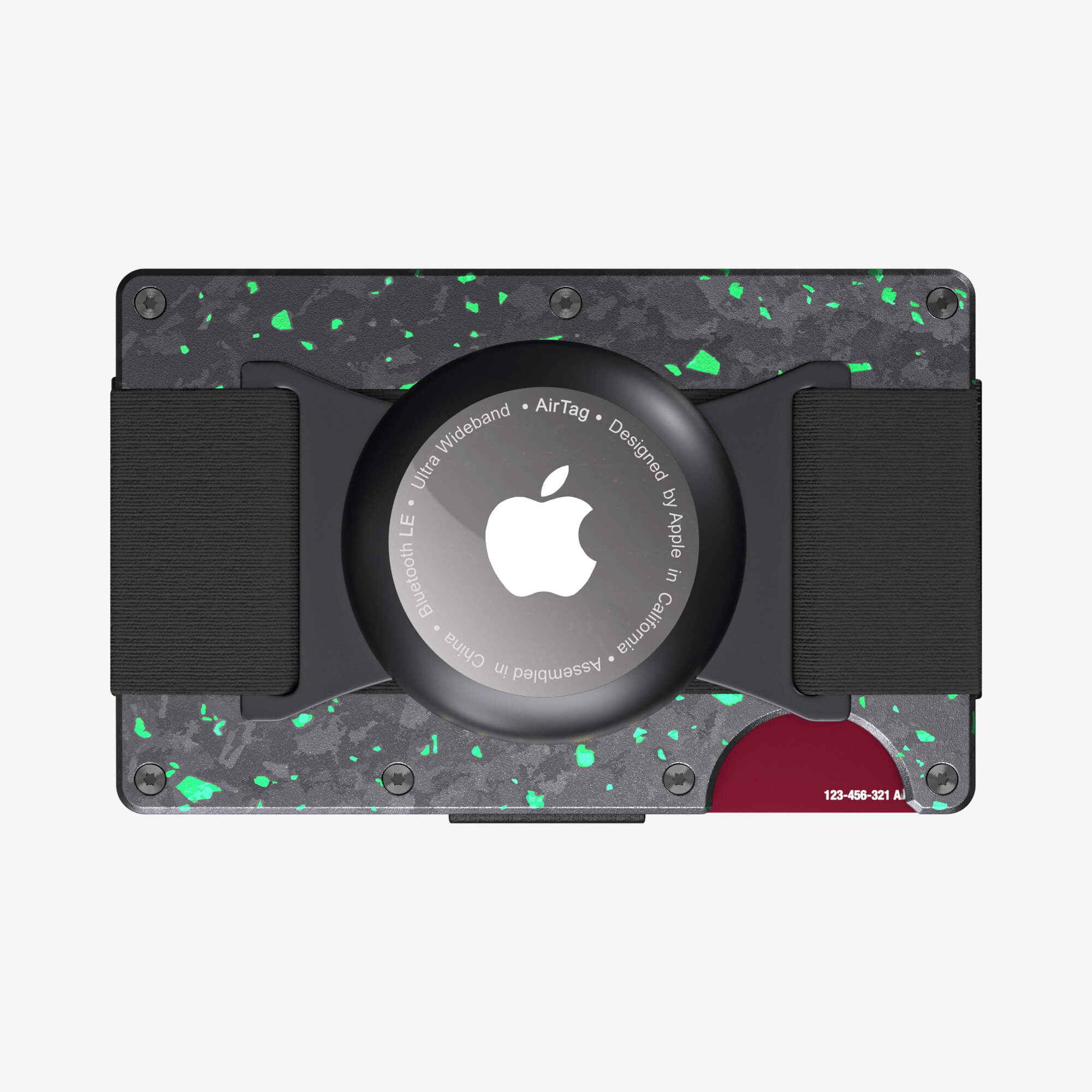 AirTag Cash Strap Wallet (Nero/Verde) Everyday Bundle