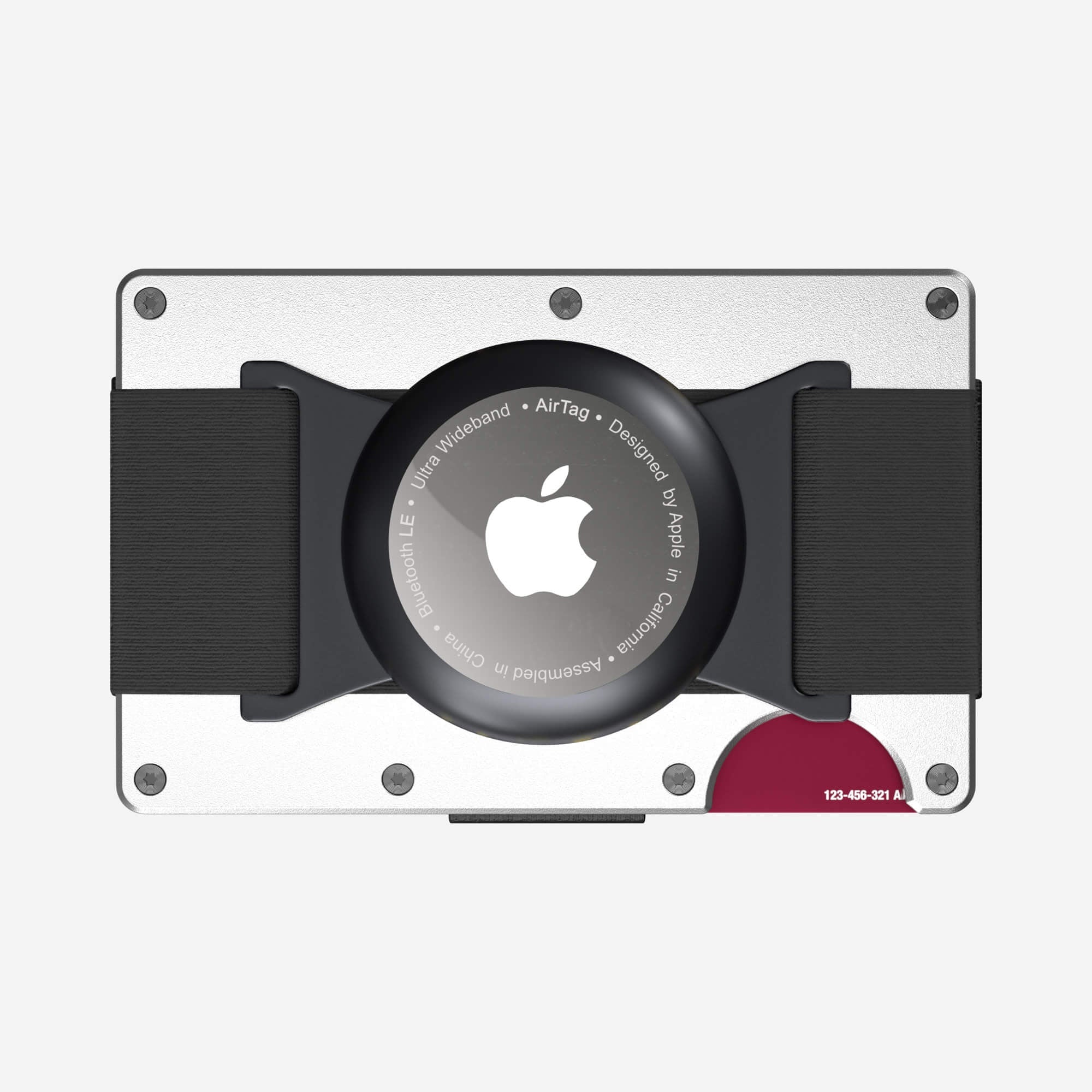 AirTag Cash Strap Wallet (Ghost Silver) Everyday Bundle