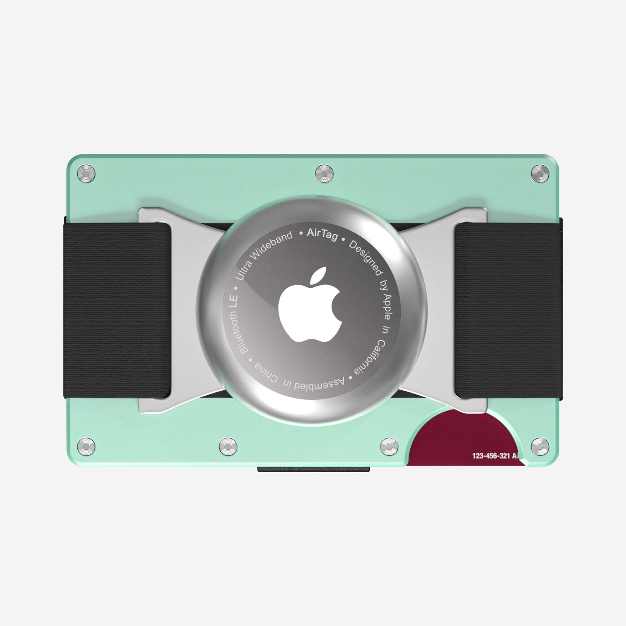 Personalised AirTag Cash Strap Wallet (Orchard Mint) Essential Bundle