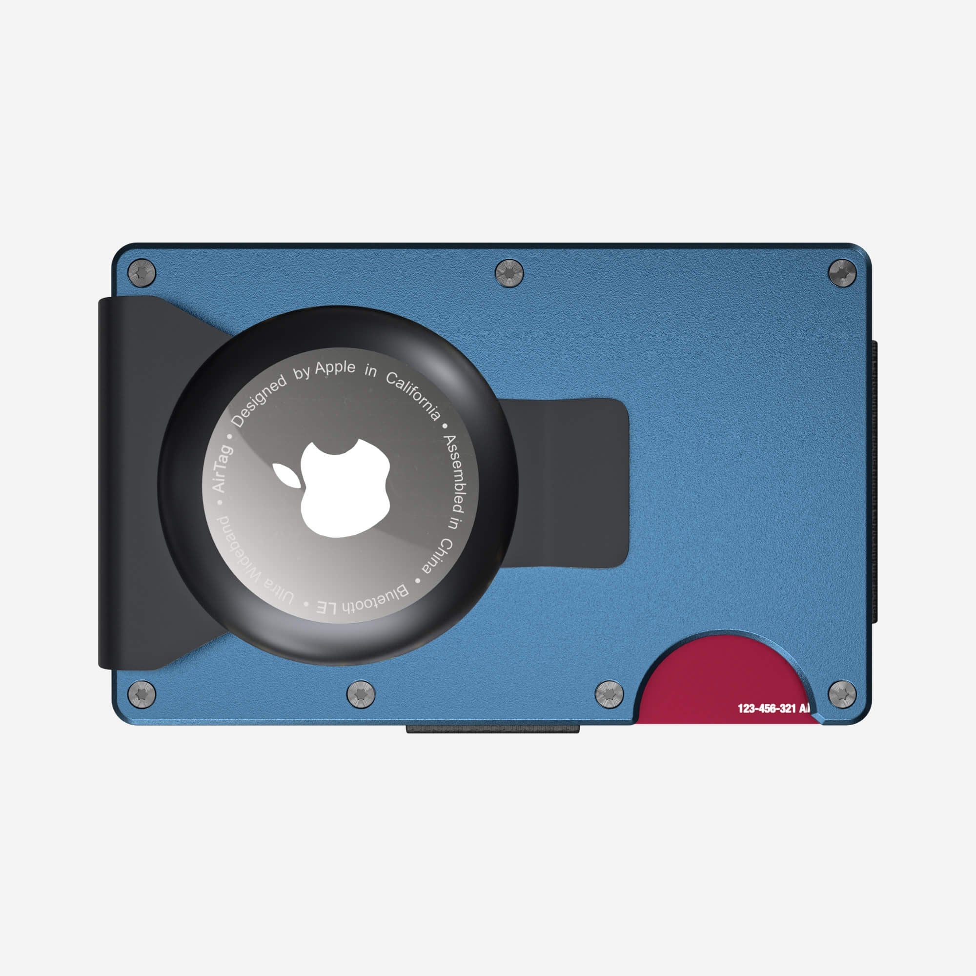 Personalised AirTag Money Clip Wallet (Riviera Navy) Essential Bundle