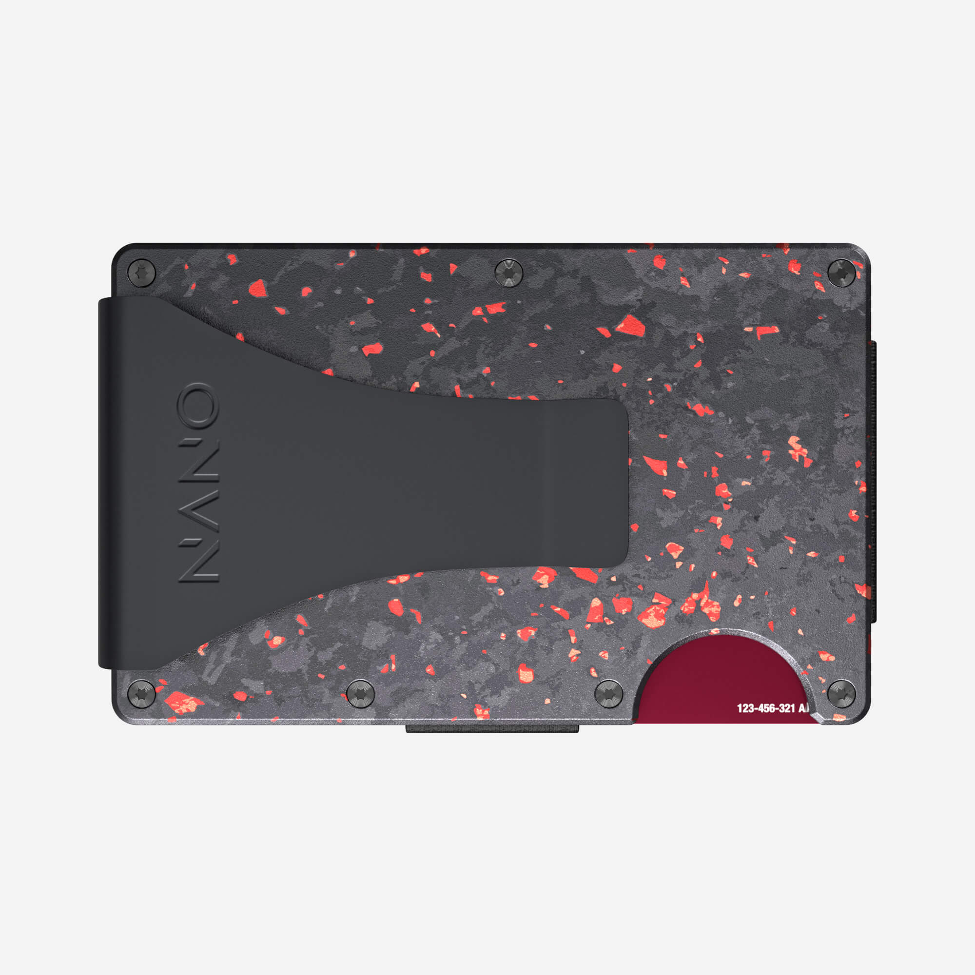 Money Clip Wallet (Nero/Rosso)