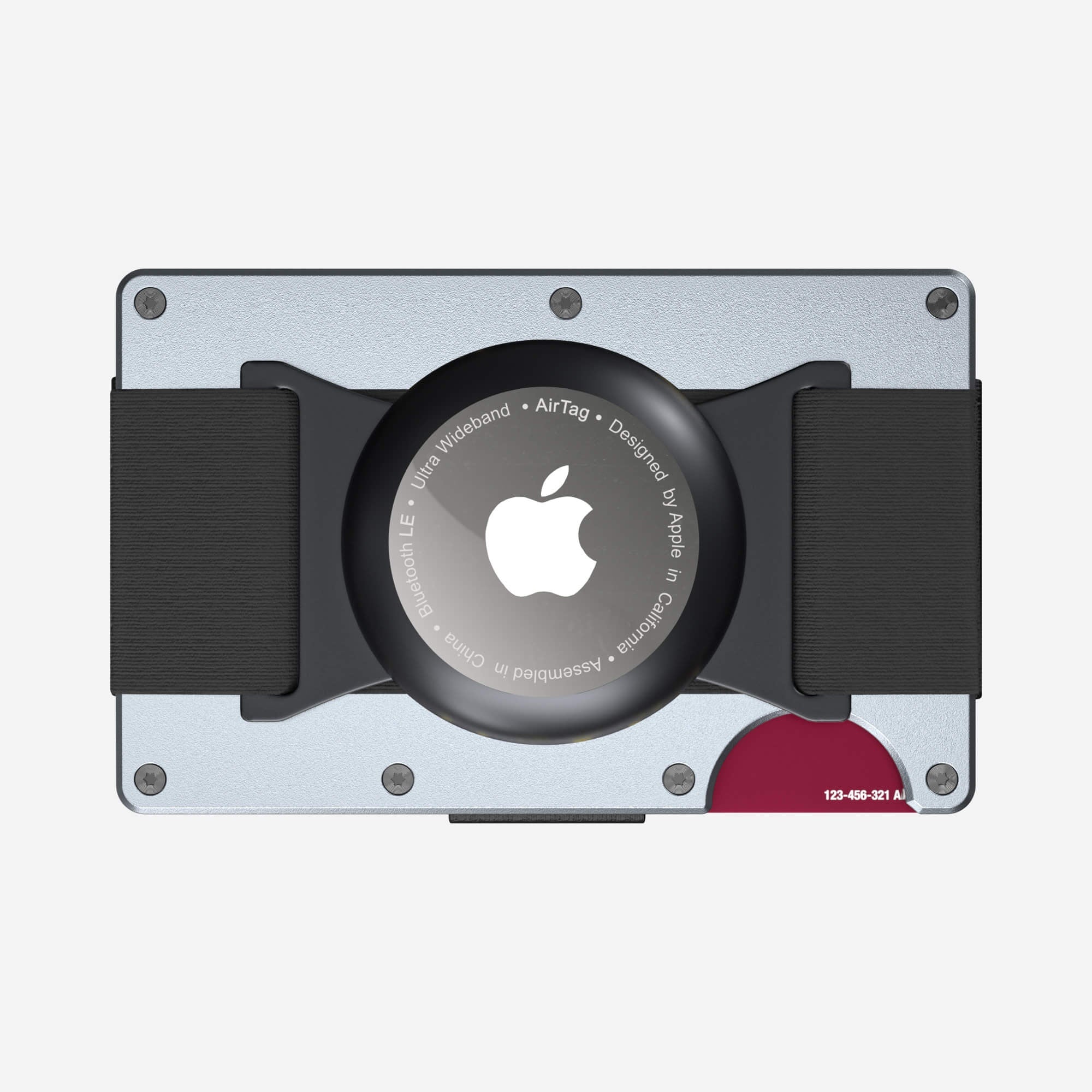 Personalised AirTag Cash Strap Wallet (Spyder Grey) Ultimate Bundle