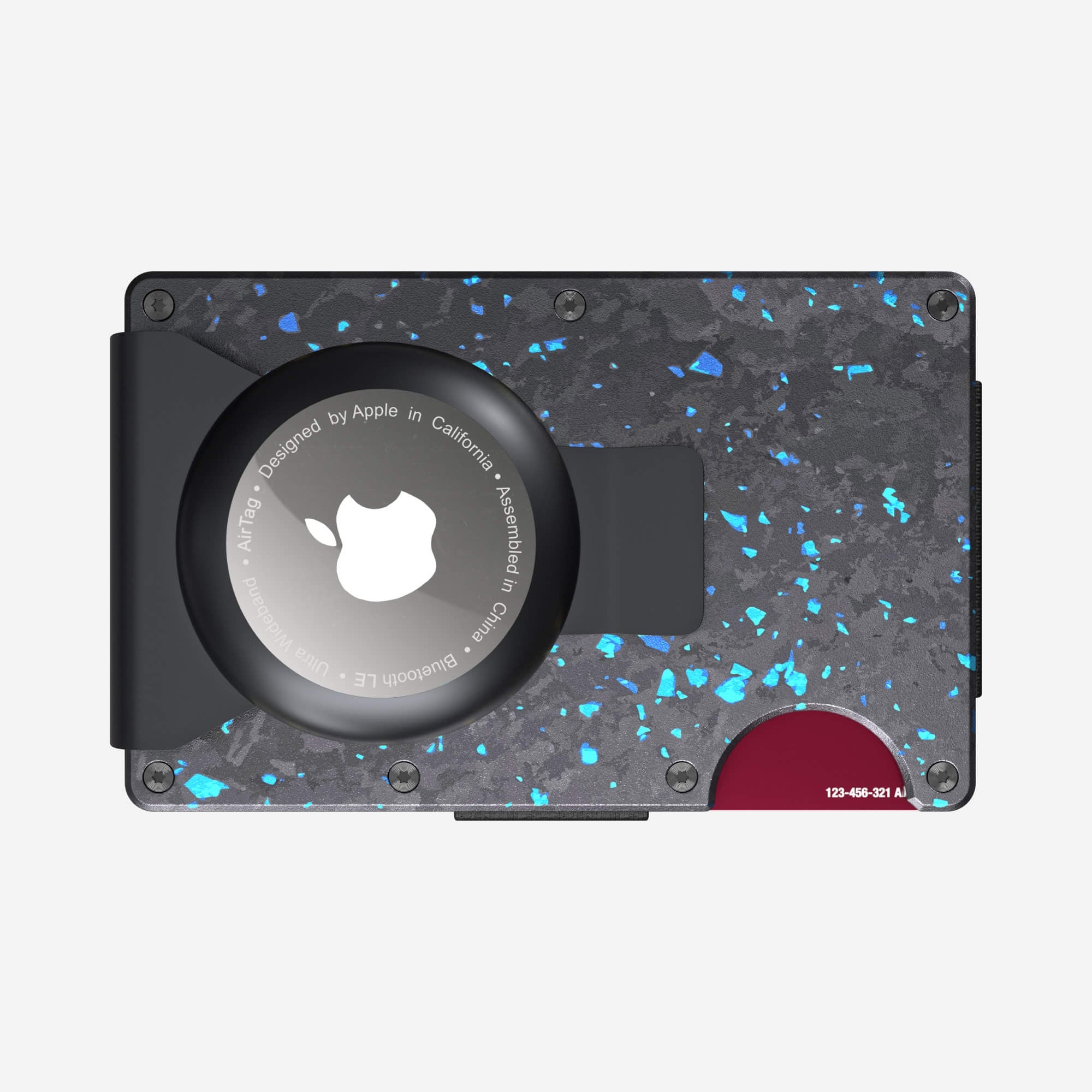 AirTag Money Clip Wallet (Nero/Azzuro) Everyday Bundle