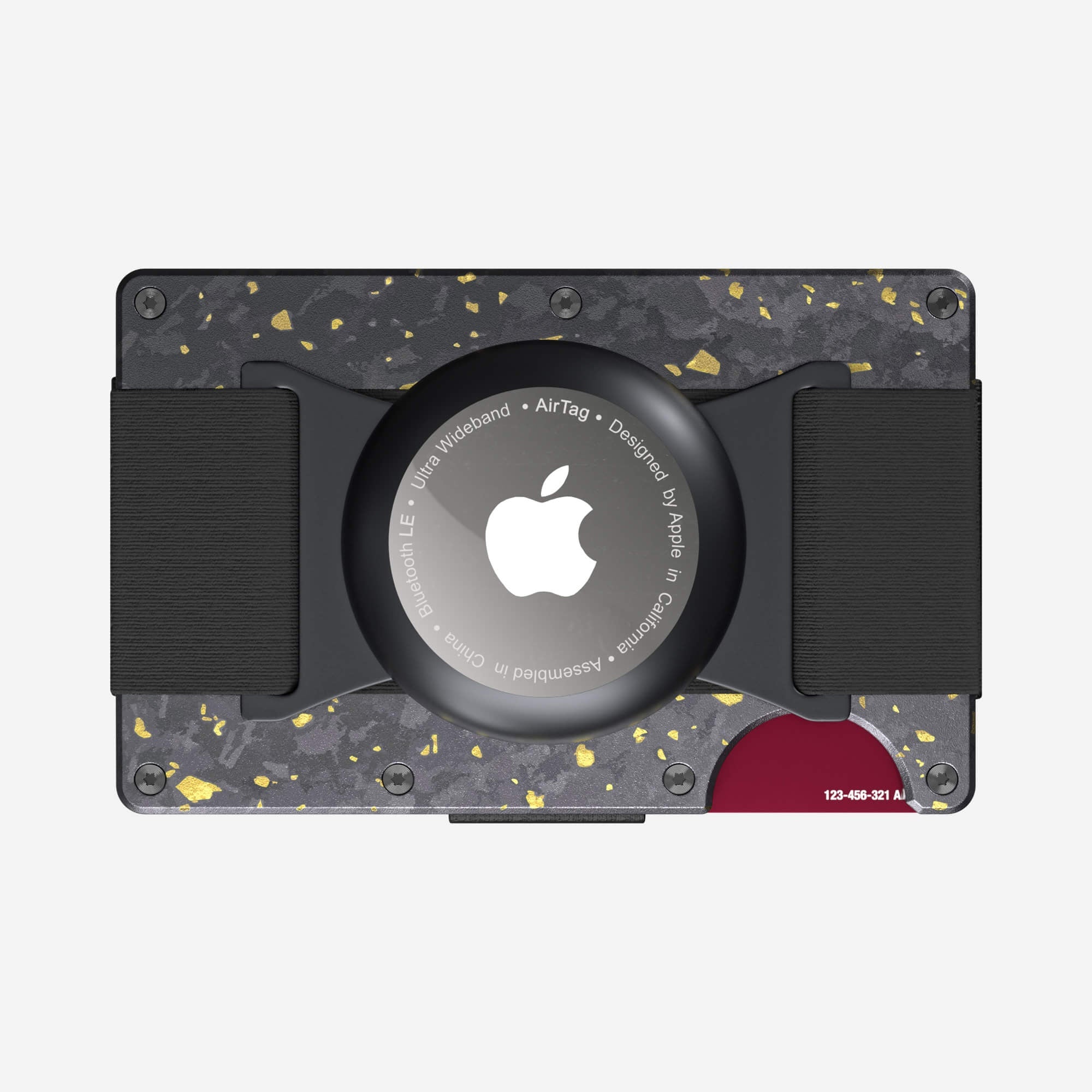 AirTag Cash Strap Wallet (Nero/Oro) Everyday Bundle