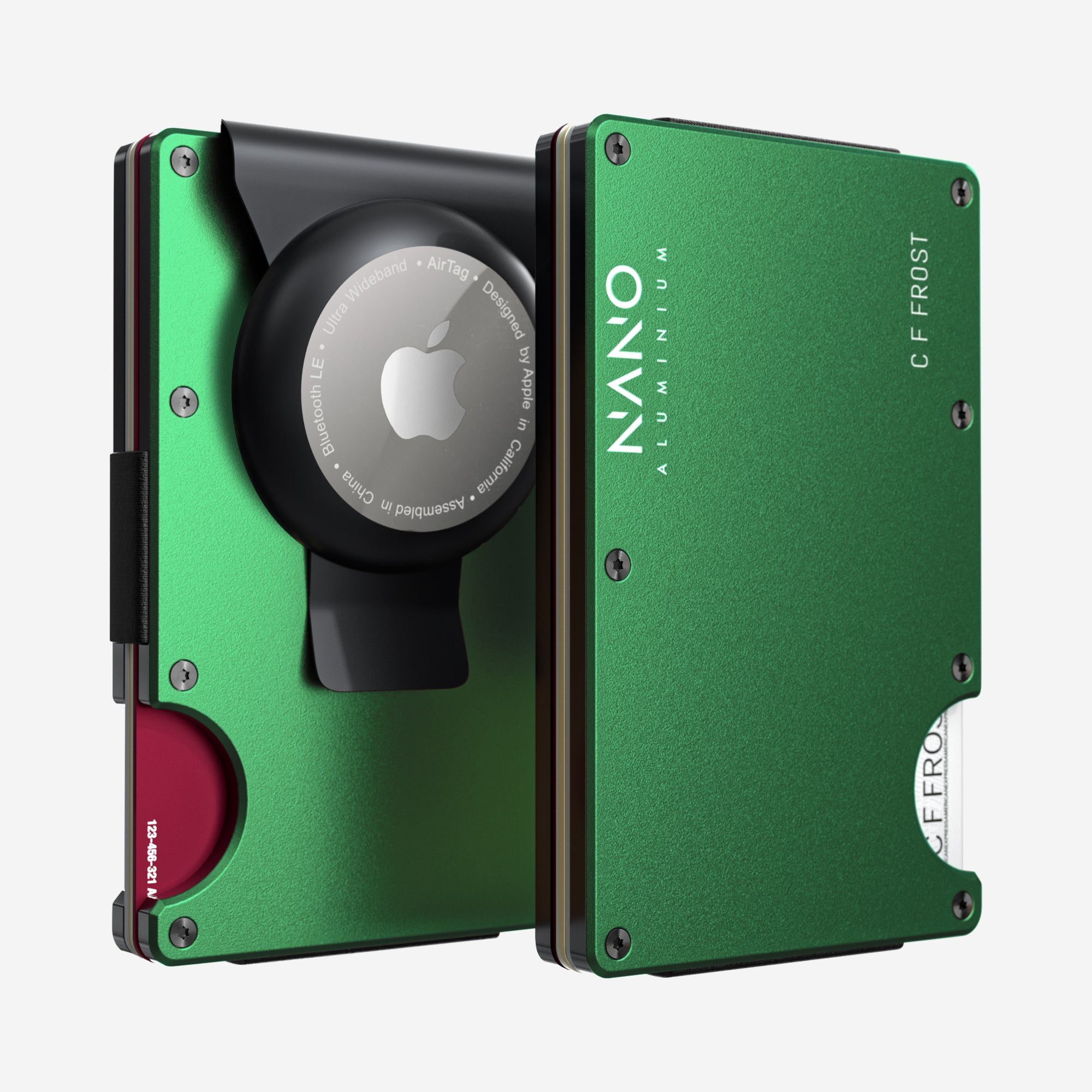 Personalised AirTag Money Clip Wallet (Viper Green) Essential Bundle