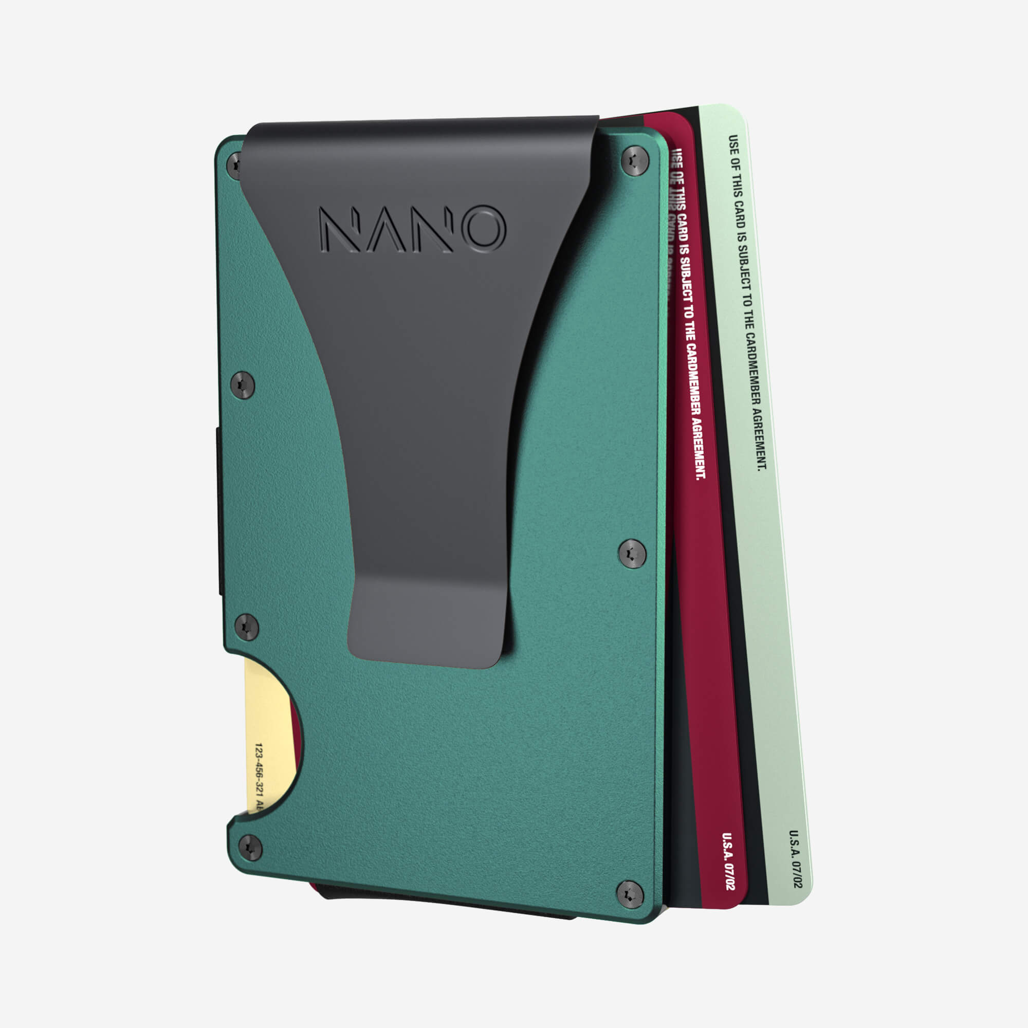 Personalised Money Clip Wallet (Racing Green) Essential Bundle