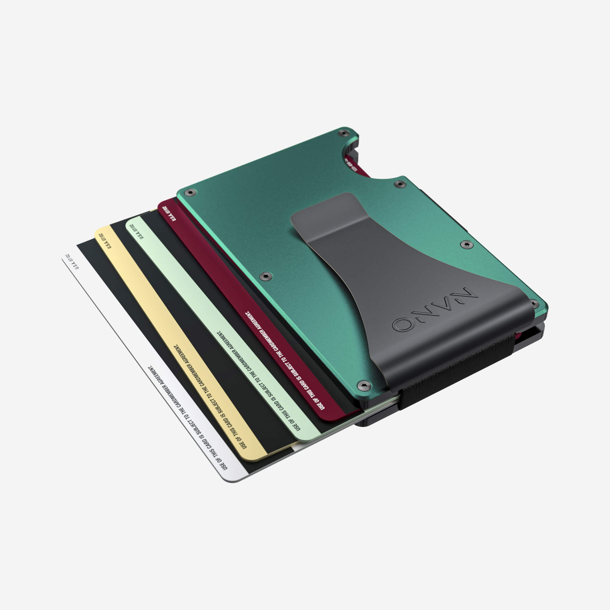 Personalised Money Clip Wallet (Racing Green) Essential Bundle