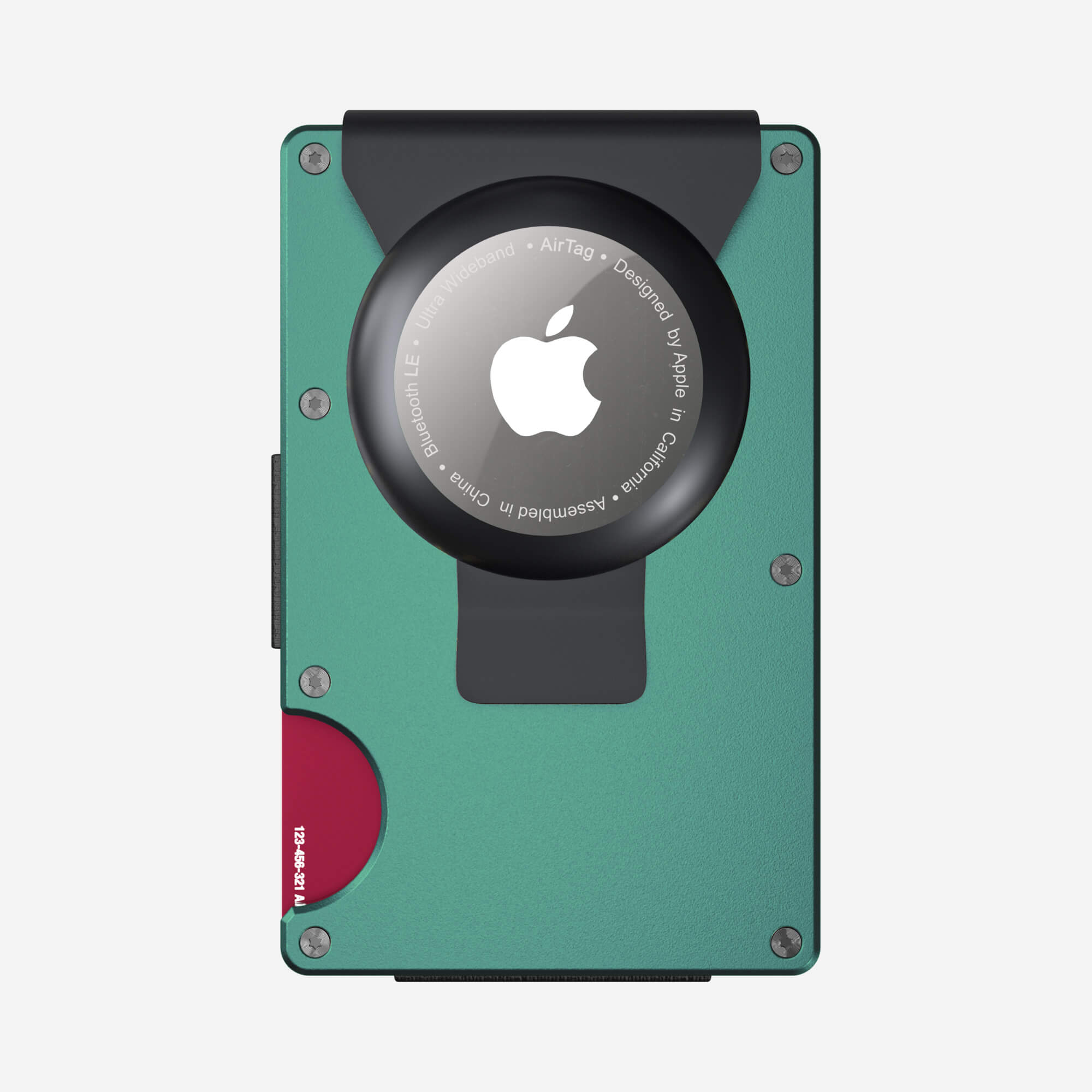 Personalised AirTag Money Clip Wallet (Racing Green) Essential Bundle