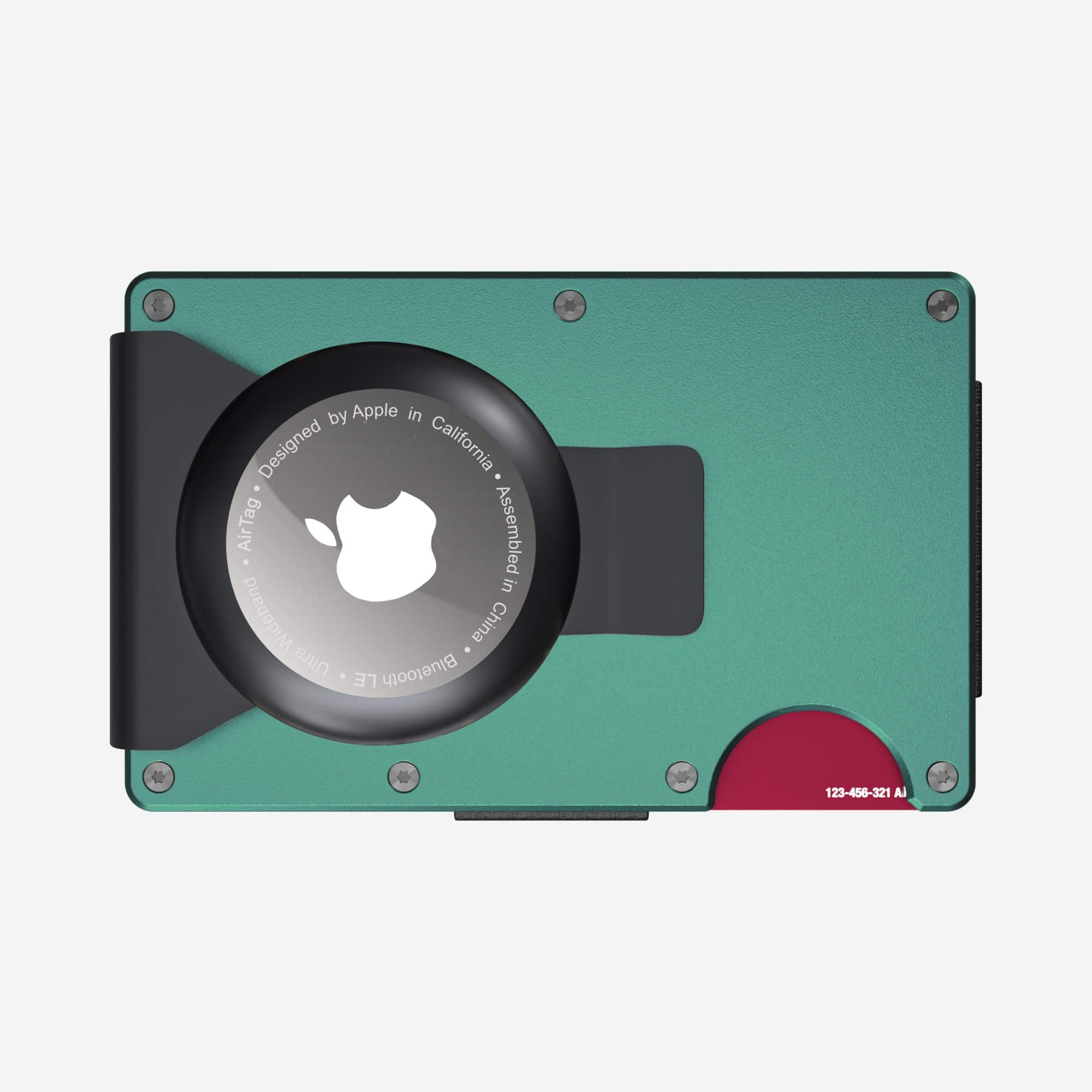 Personalised AirTag Money Clip Wallet (Racing Green) Essential Bundle