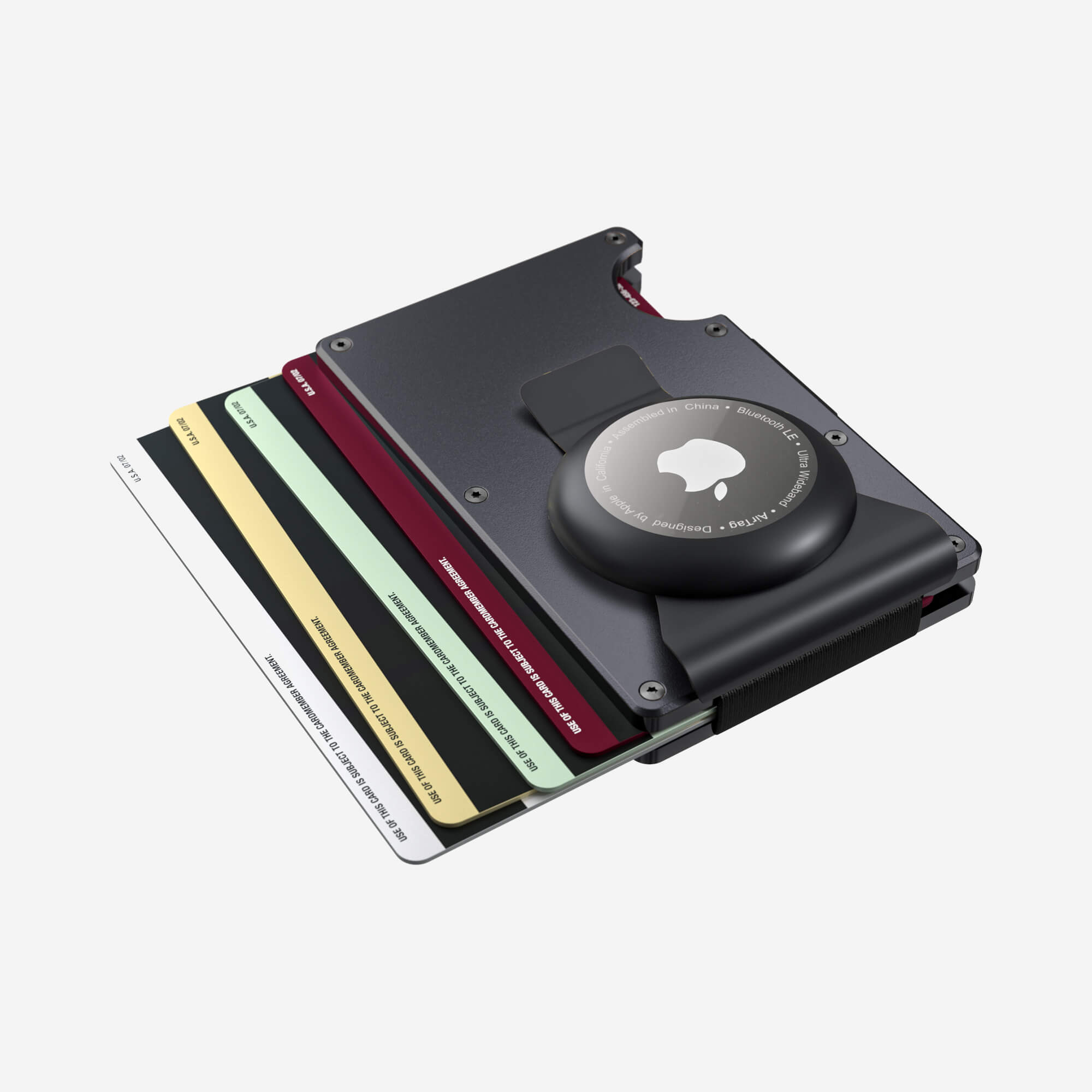 Personalised AirTag Money Clip Wallet (Titan Gunmetal) Essential Bundle