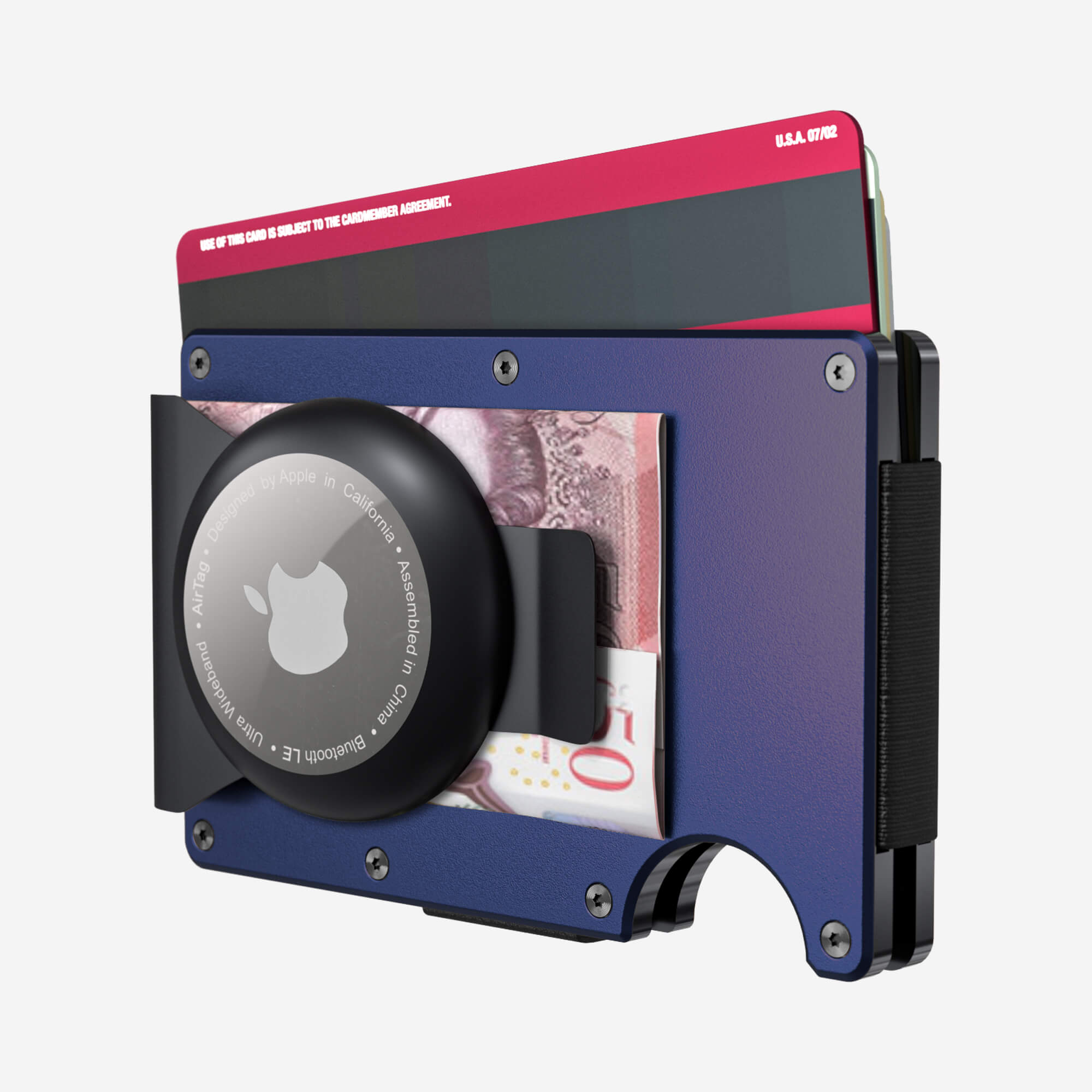 AirTag Money Clip Wallet (Skyfall Navy) Everyday Bundle