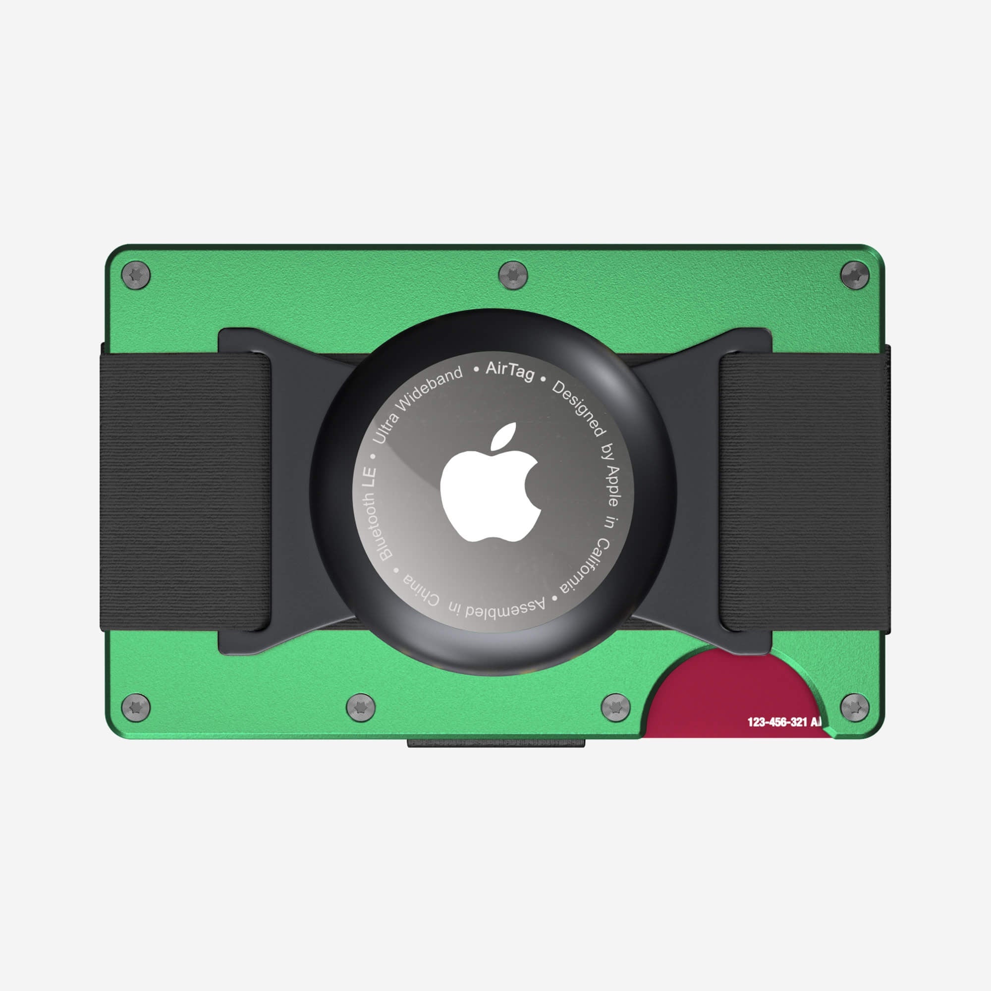 Personalised AirTag Cash Strap Wallet (Viper Green) Essential Bundle