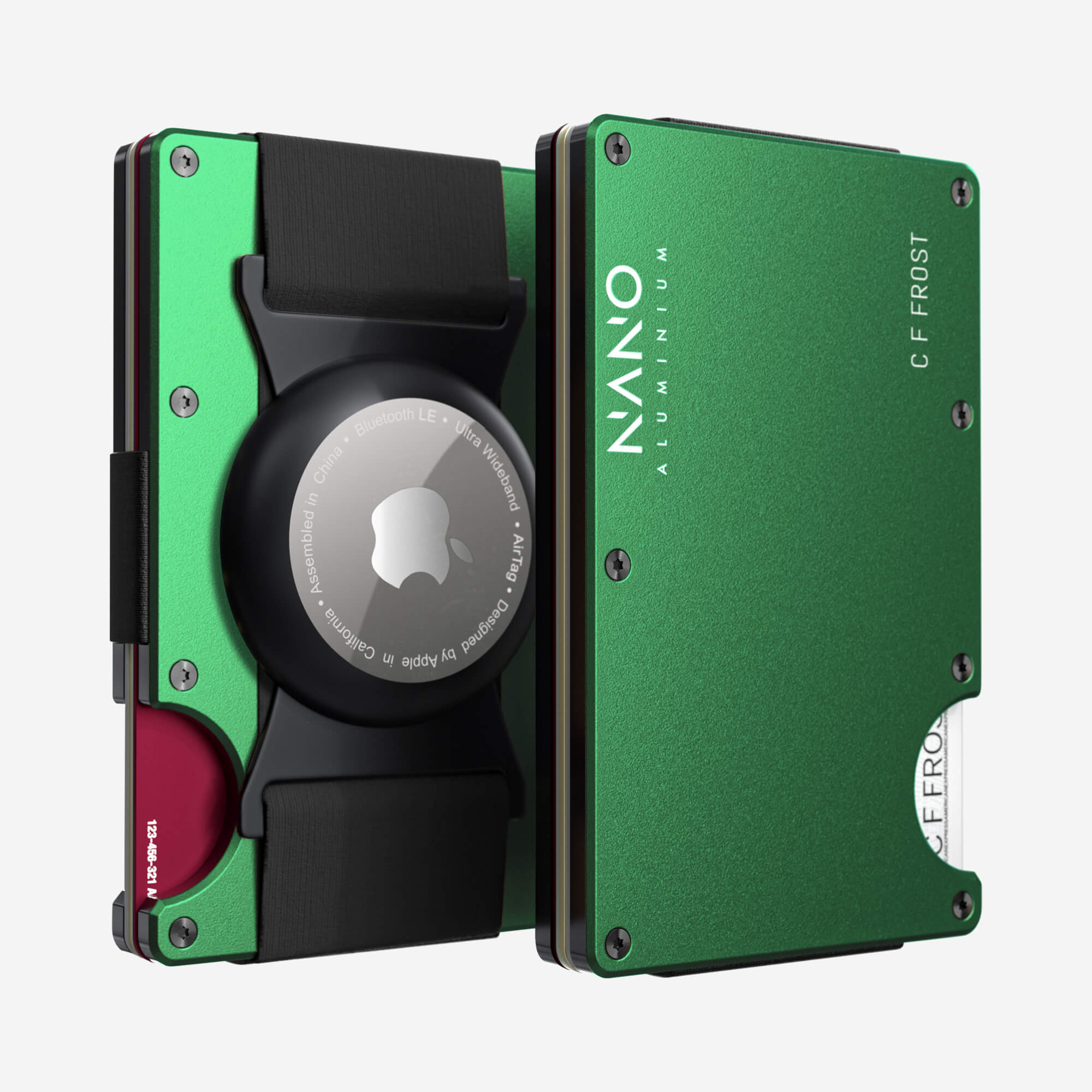 Personalised AirTag Cash Strap Wallet (Viper Green) Essential Bundle