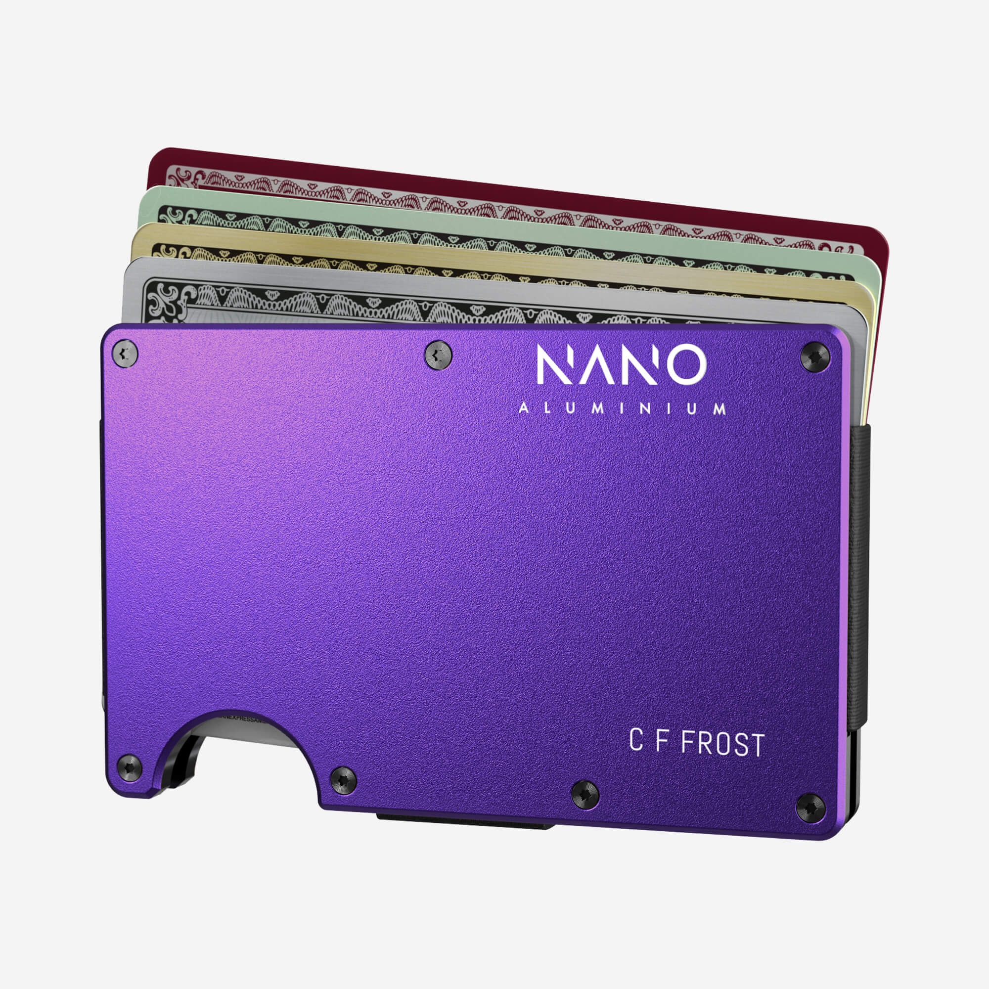 Personalised Cash Strap Wallet (Nebula Purple) Essential Bundle