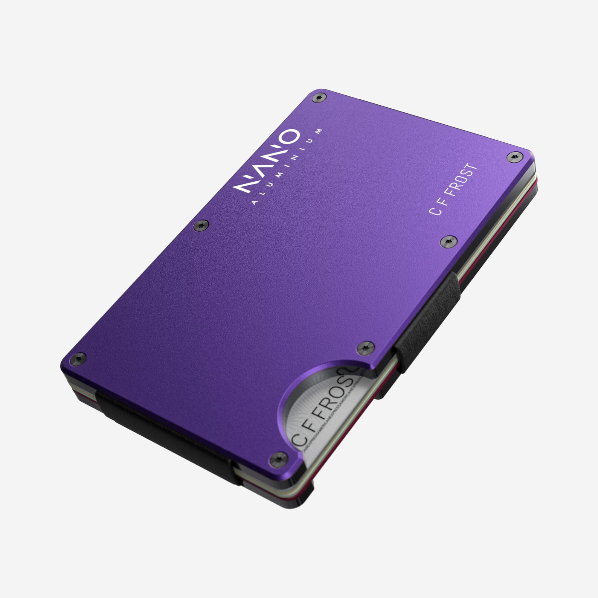 Personalised AirTag Cash Strap Wallet (Nebula Purple) Essential Bundle