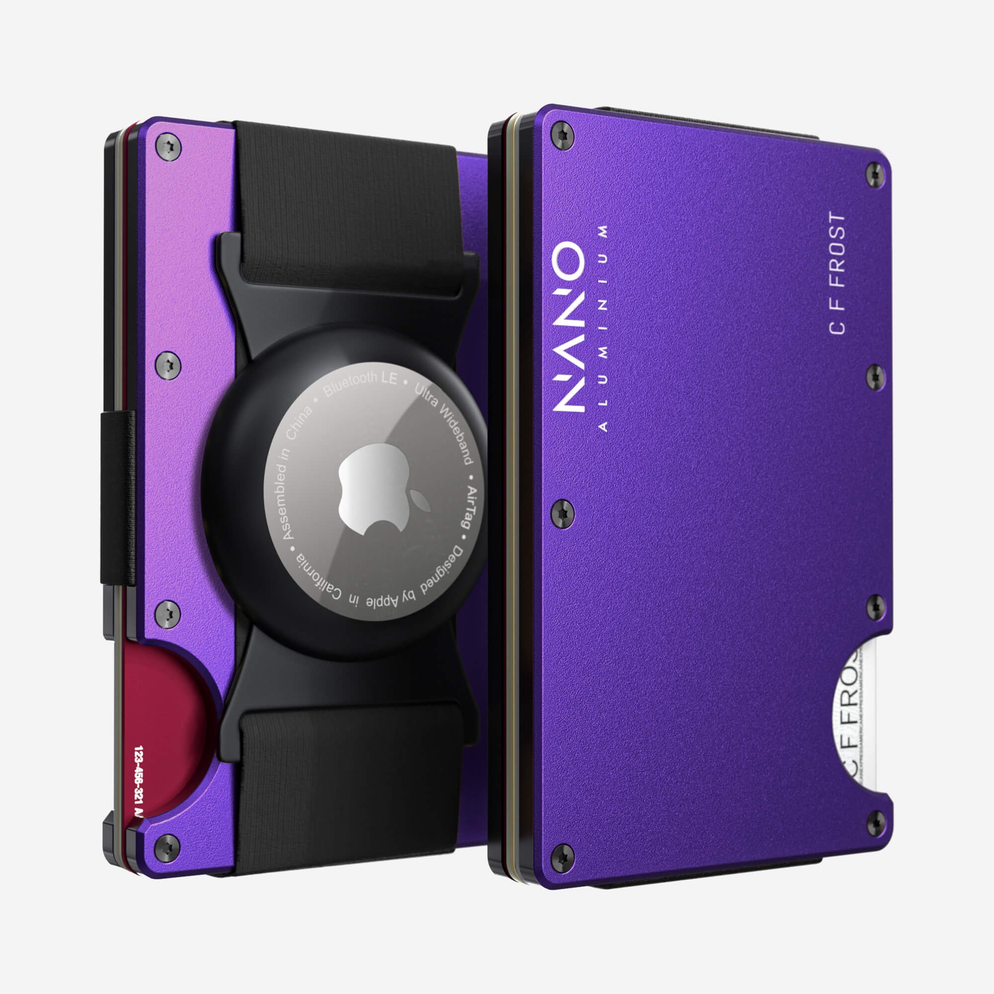 Personalised AirTag Cash Strap Wallet (Nebula Purple) Essential Bundle