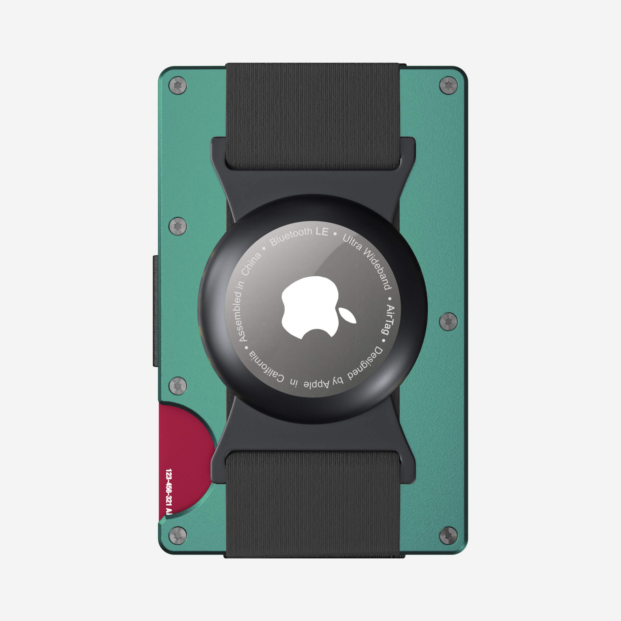 Personalised AirTag Cash Strap Wallet (Racing Green) Essential Bundle