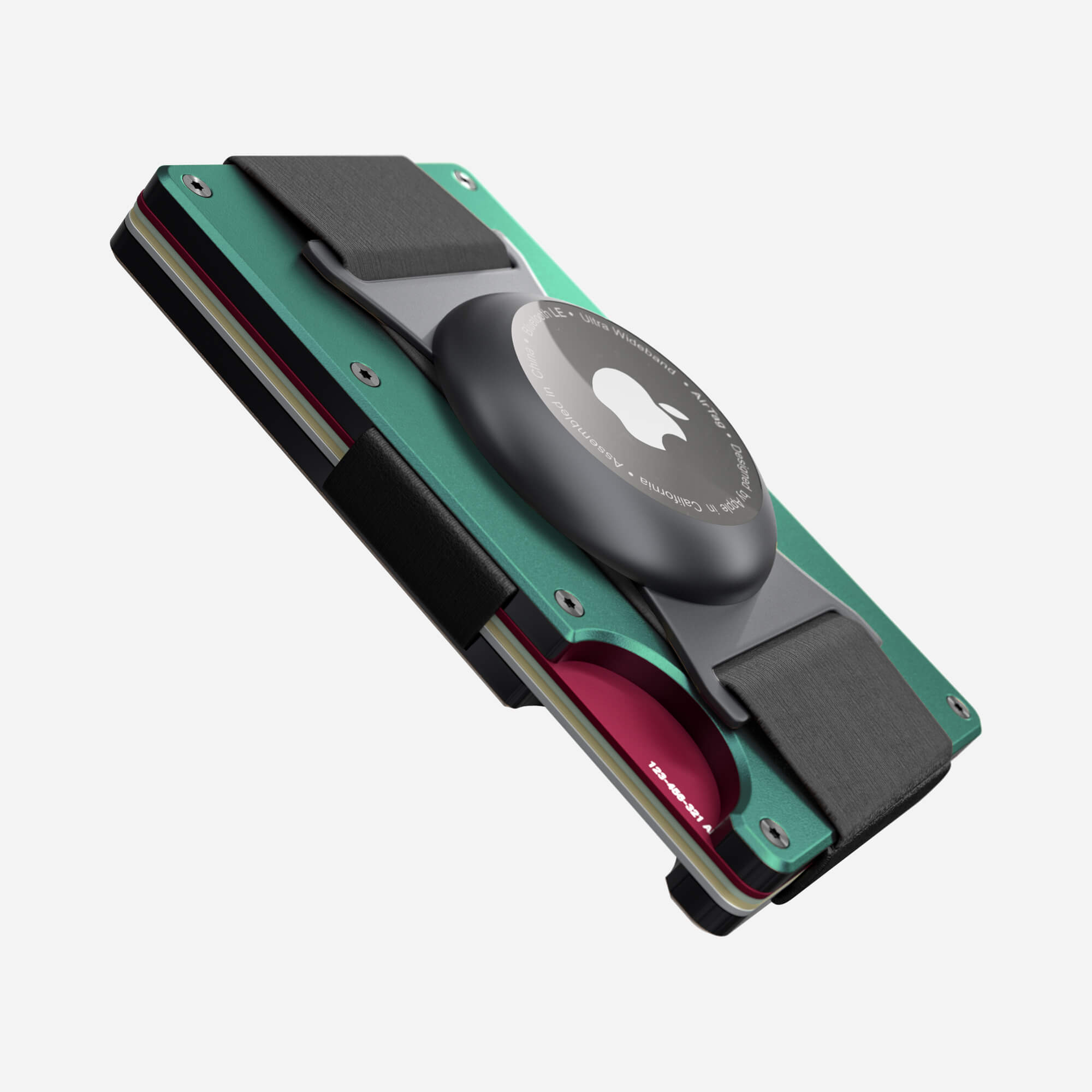 Personalised AirTag Cash Strap Wallet (Racing Green) Essential Bundle