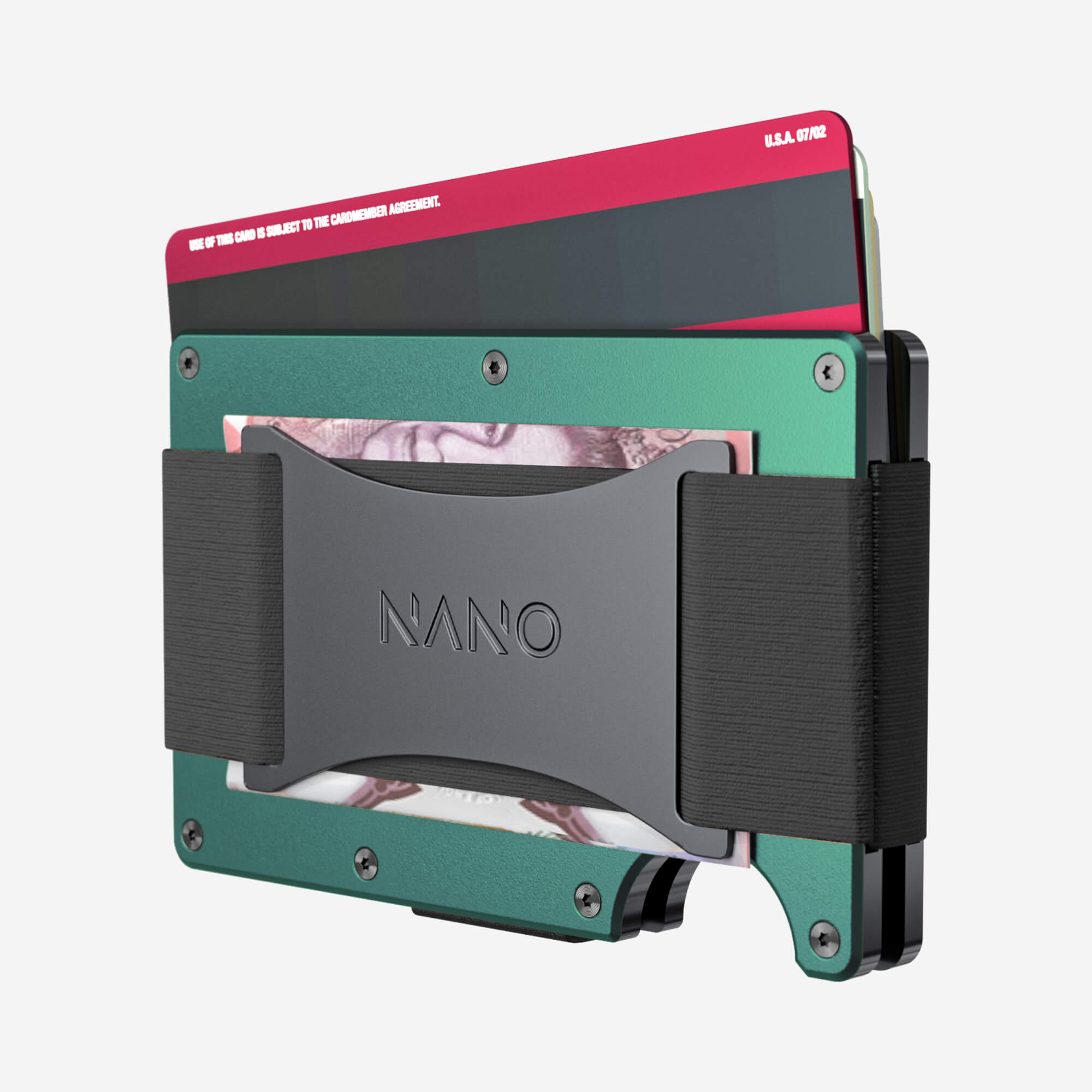 Personalised Cash Strap Wallet (Racing Green) Everyday Bundle