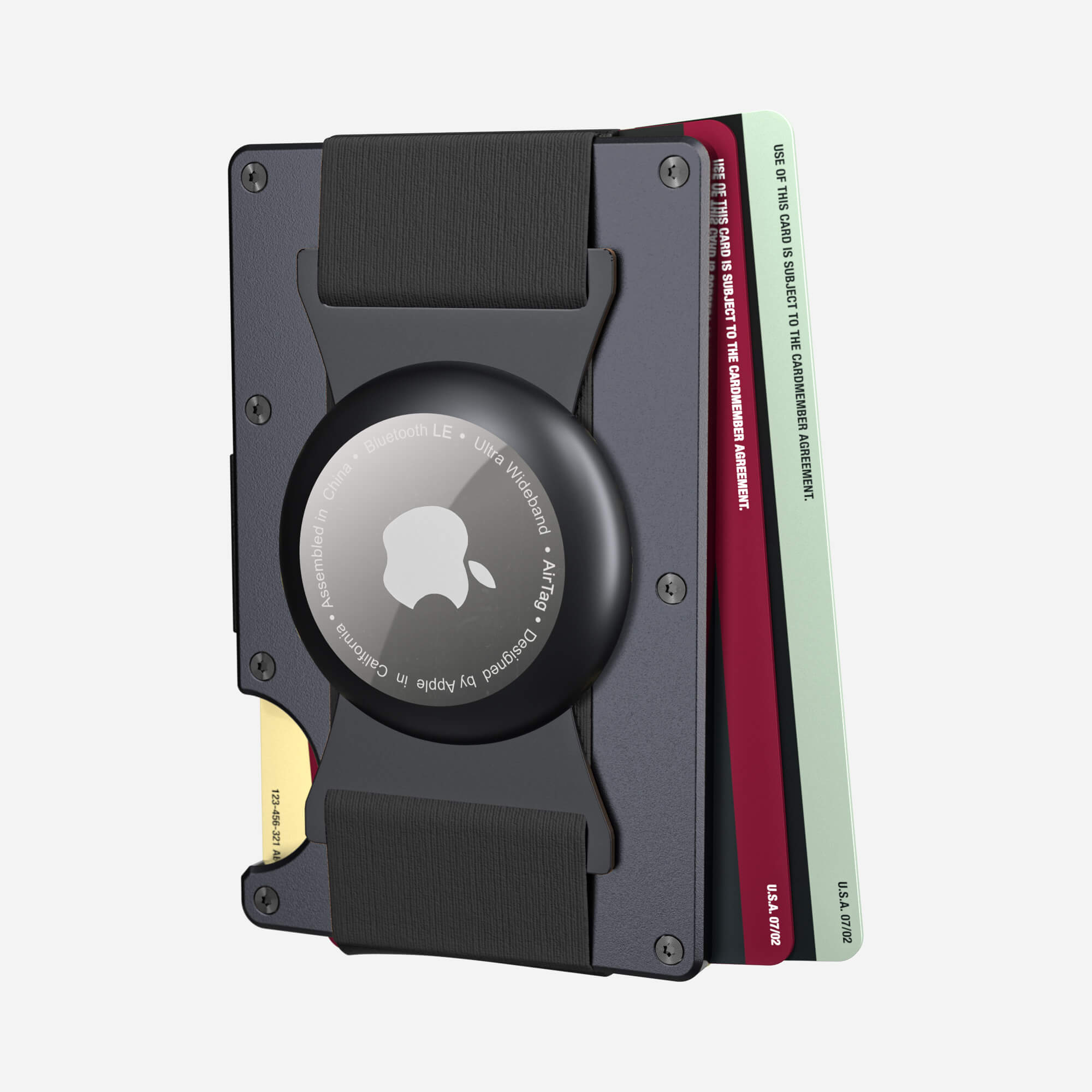 AirTag Cash Strap Wallet (Titan Gunmetal) Everyday Bundle