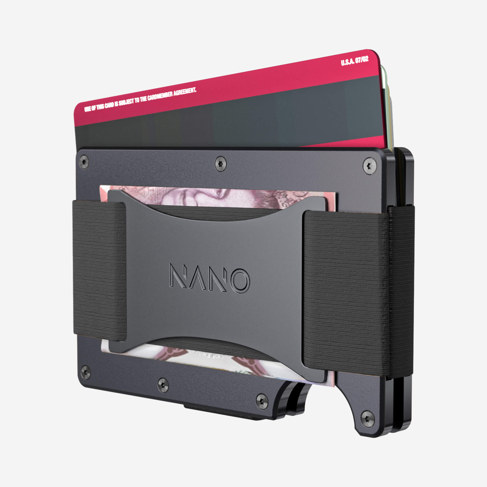 Personalised Cash Strap Wallet (Titan Gunmetal) Everyday Bundle