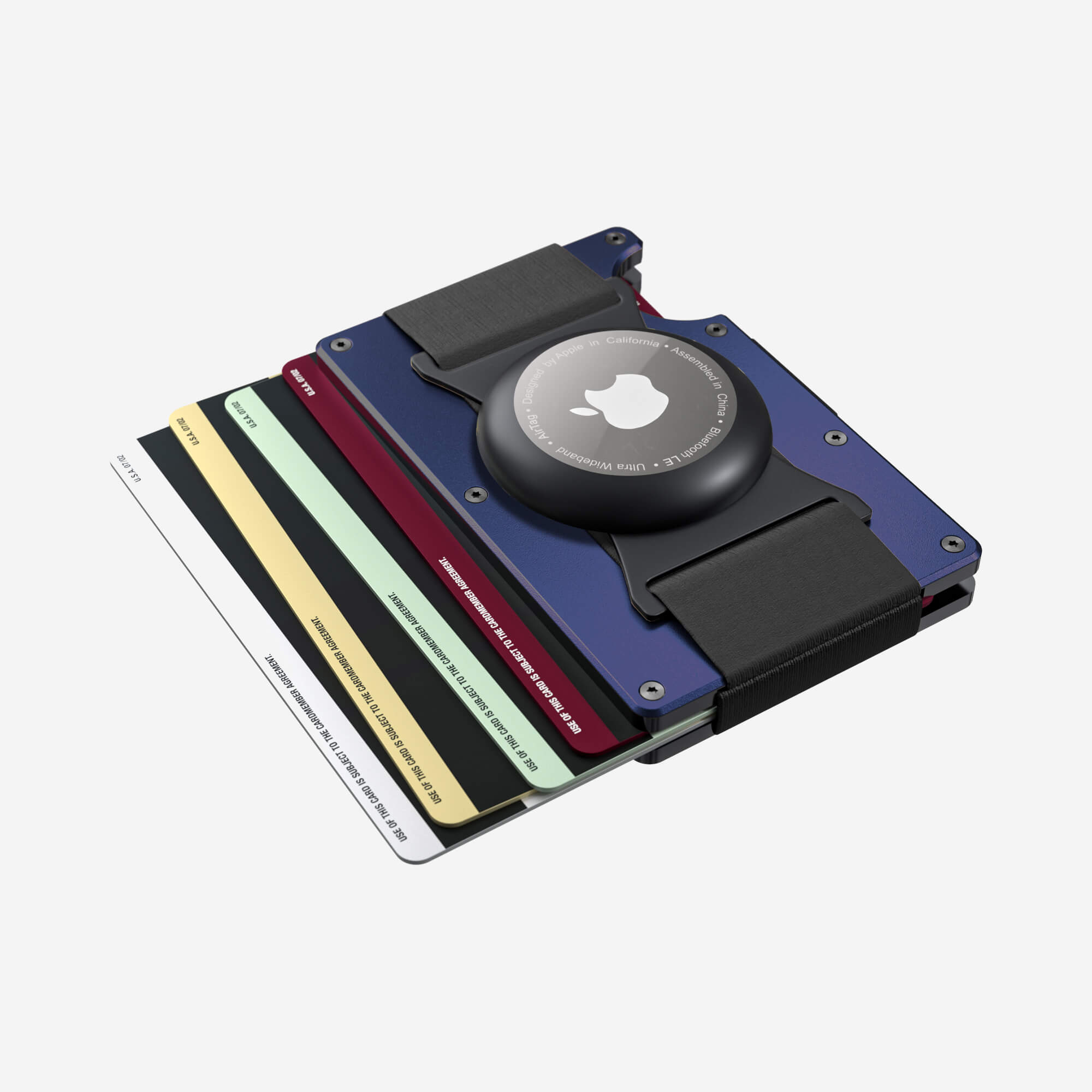 AirTag Cash Strap Wallet (Skyfall Navy) Everyday Bundle