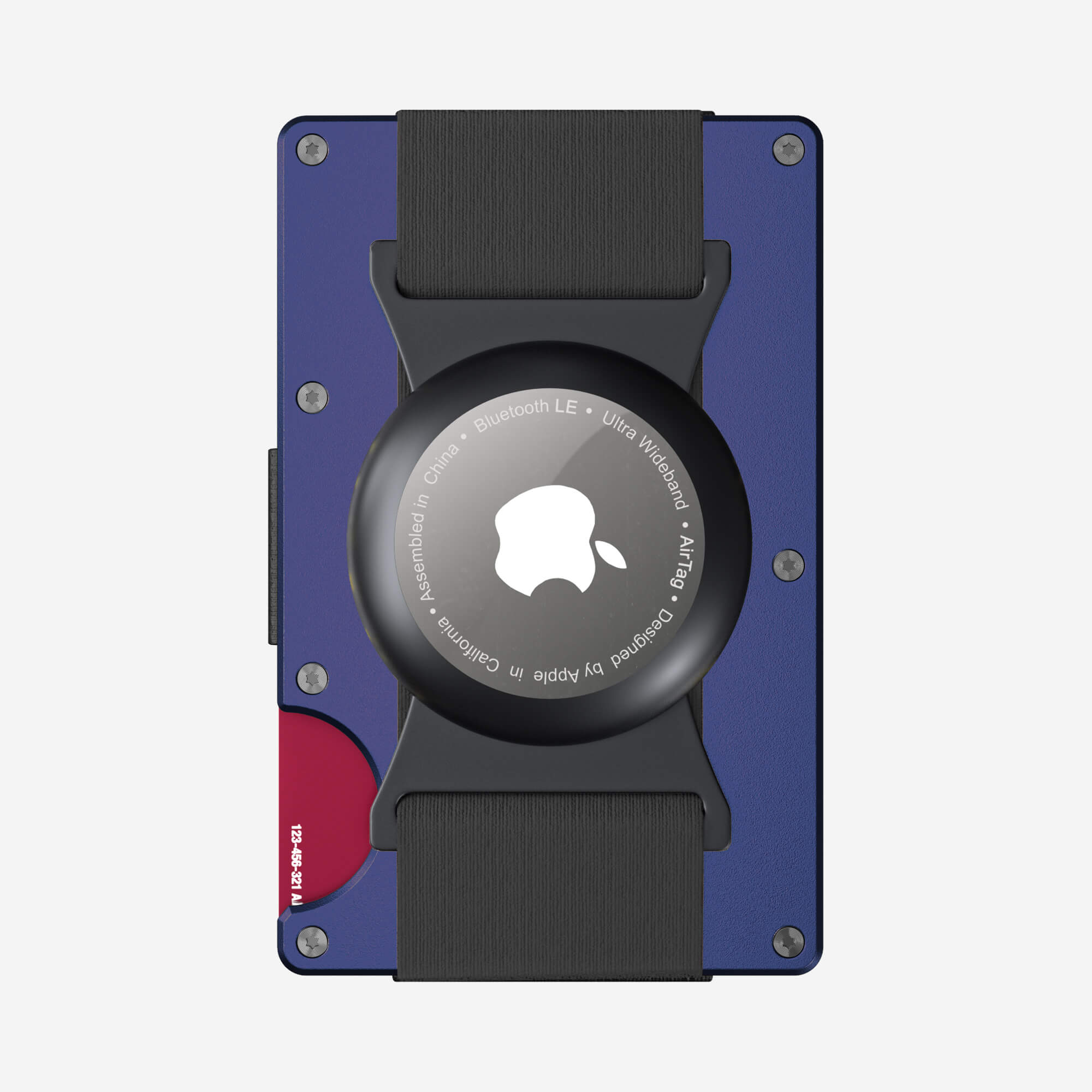 Personalised AirTag Cash Strap Wallet (Skyfall Navy) Essential Bundle