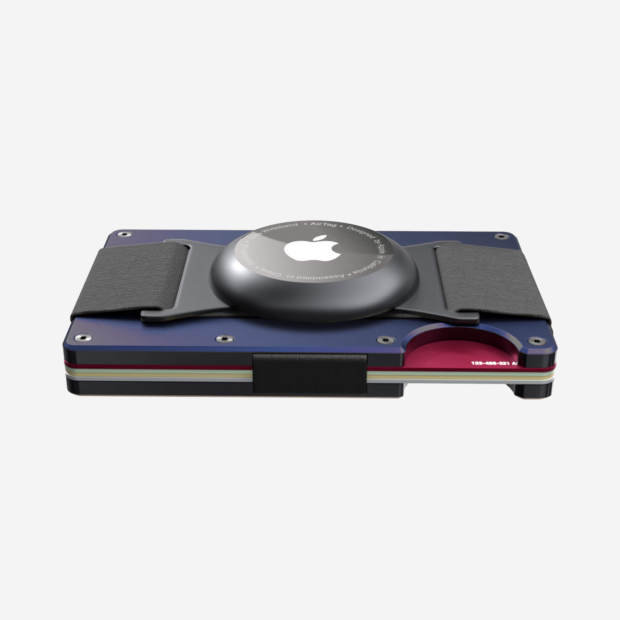 Personalised AirTag Cash Strap Wallet (Skyfall Navy) Essential Bundle