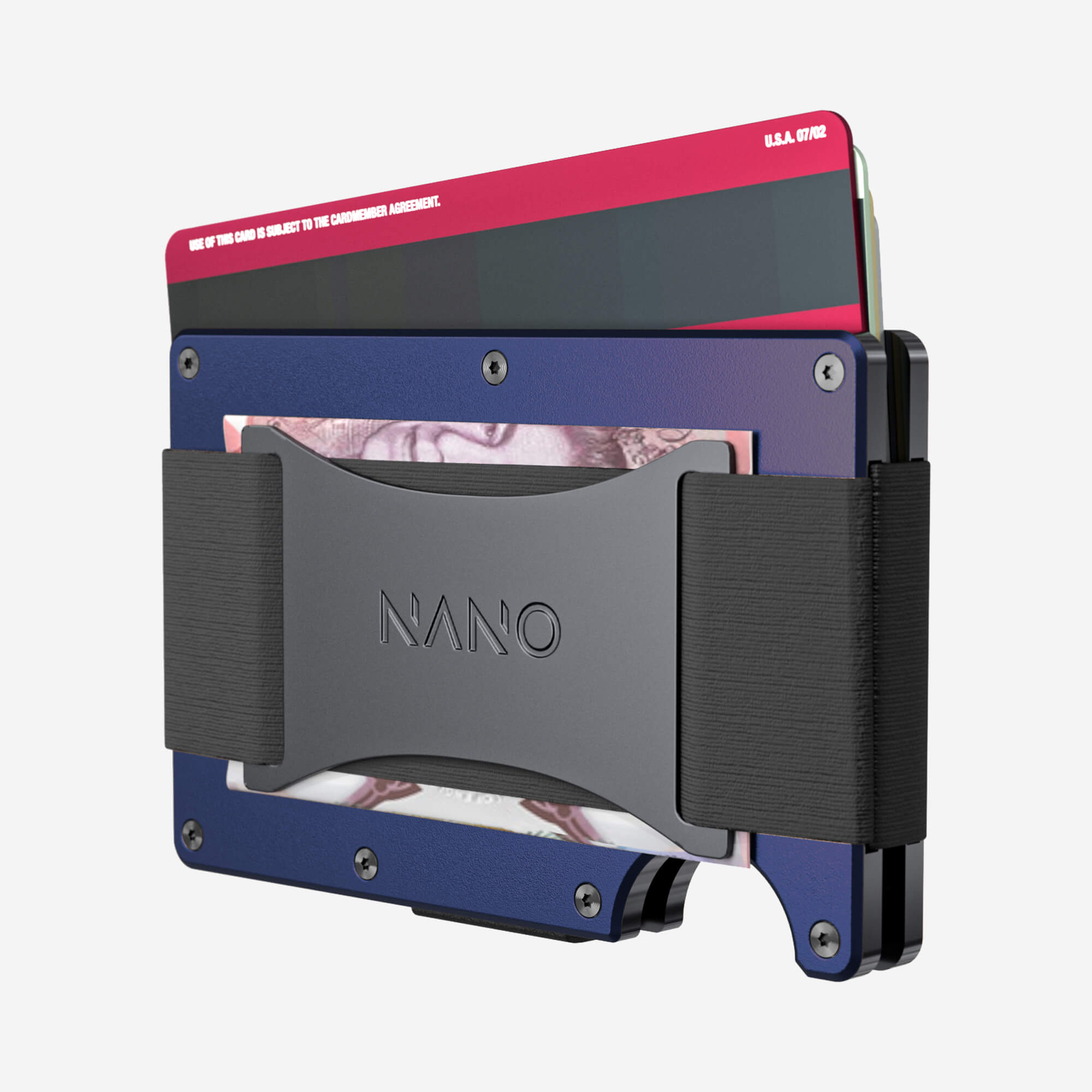 Personalised Cash Strap Wallet (Skyfall Navy) Essential Bundle