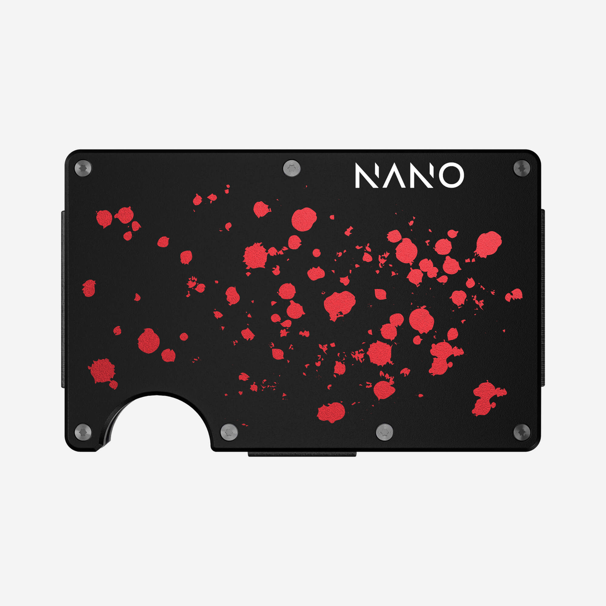 Front view of the NANO™ Aluminium Cash Strap Wallet in Crimson Trace