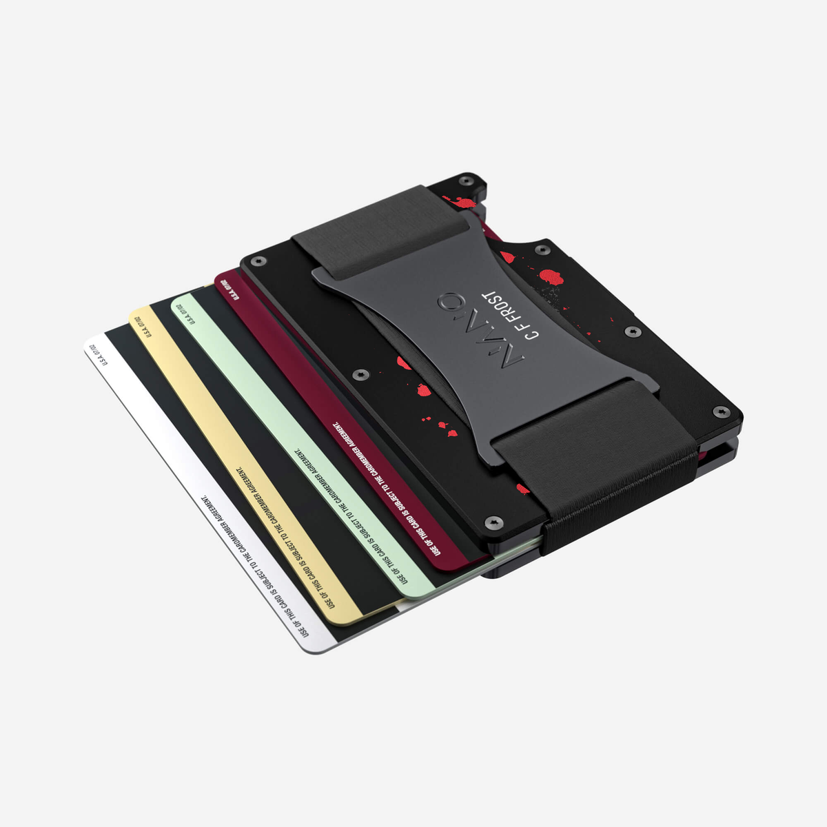 Crimson Trace personalised cash strap wallet with C F FROST rear engraving — view 04