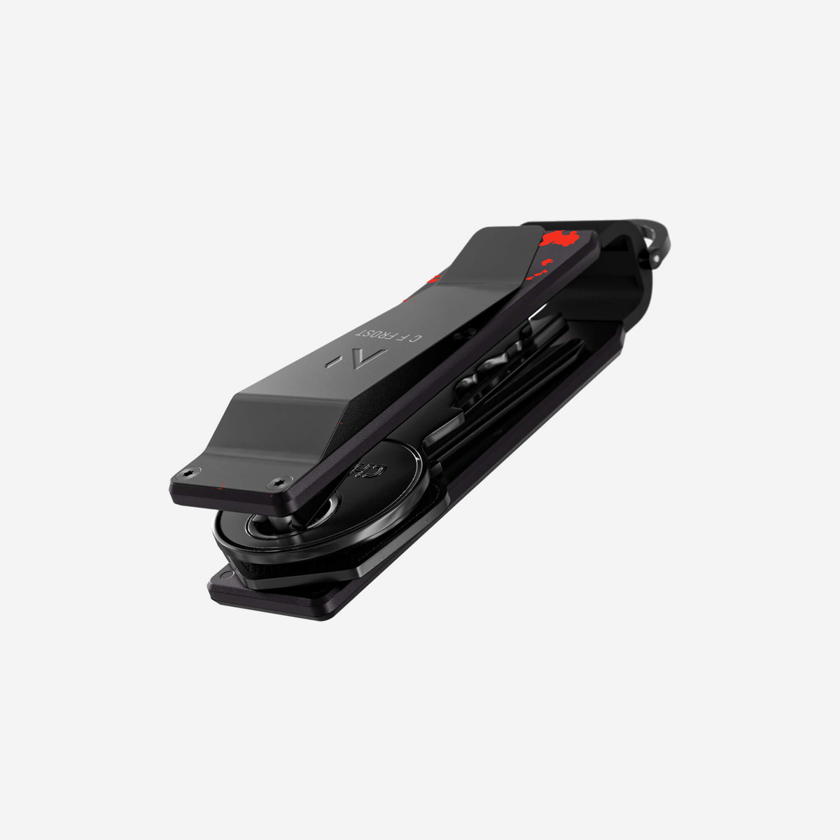 Crimson Trace personalised key case — rear clip view