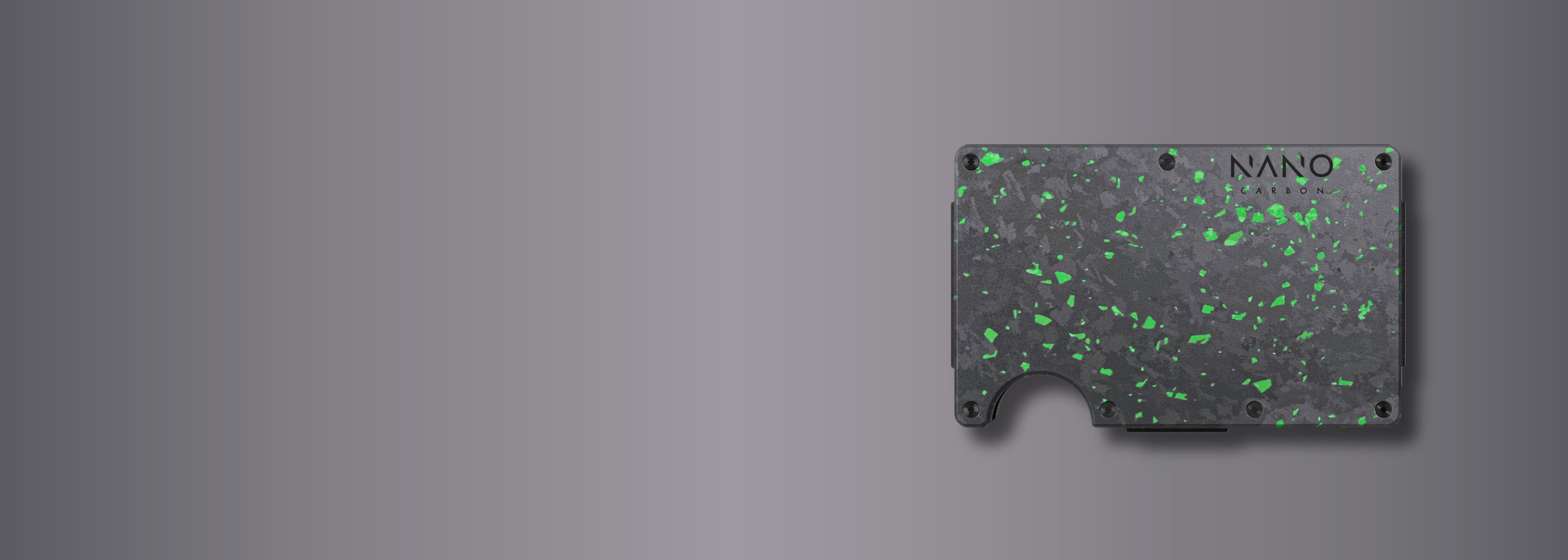 NANO Wallets - Forged Carbon Cash Strap Wallet (Nero/Verde)