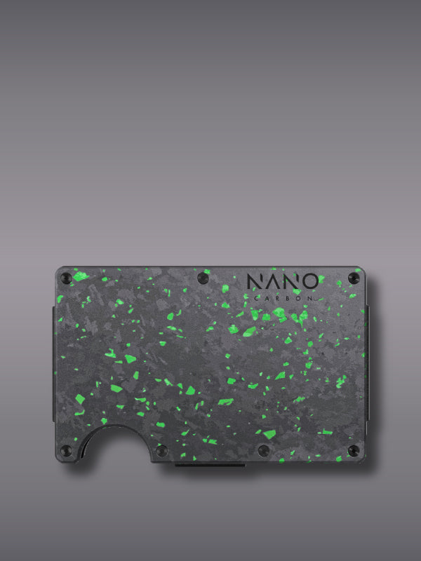 NANO Wallets - Forged Carbon Cash Strap Wallet (Nero/Verde)