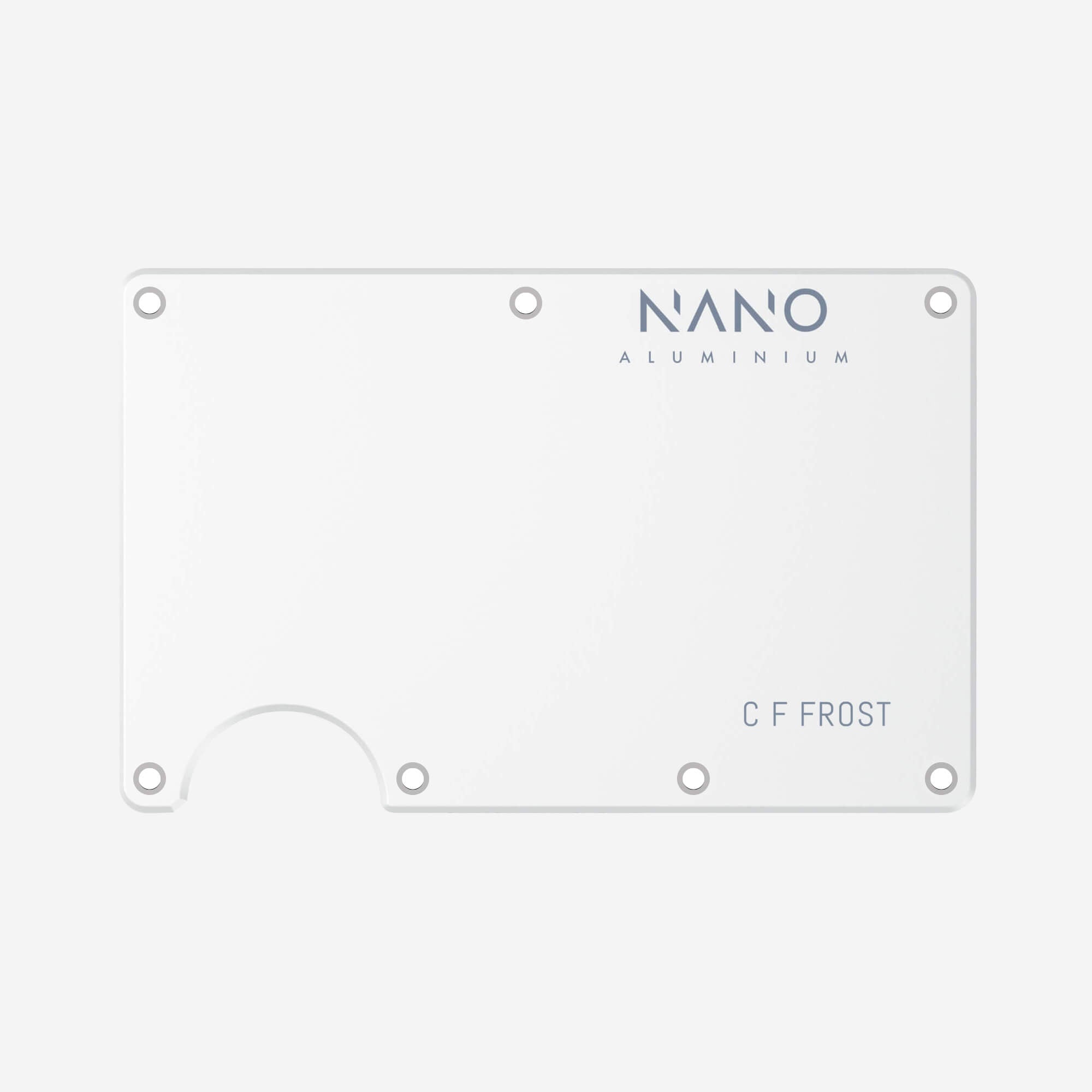 Personalised Front & Back Wallet Cover Plates (Carrera White)