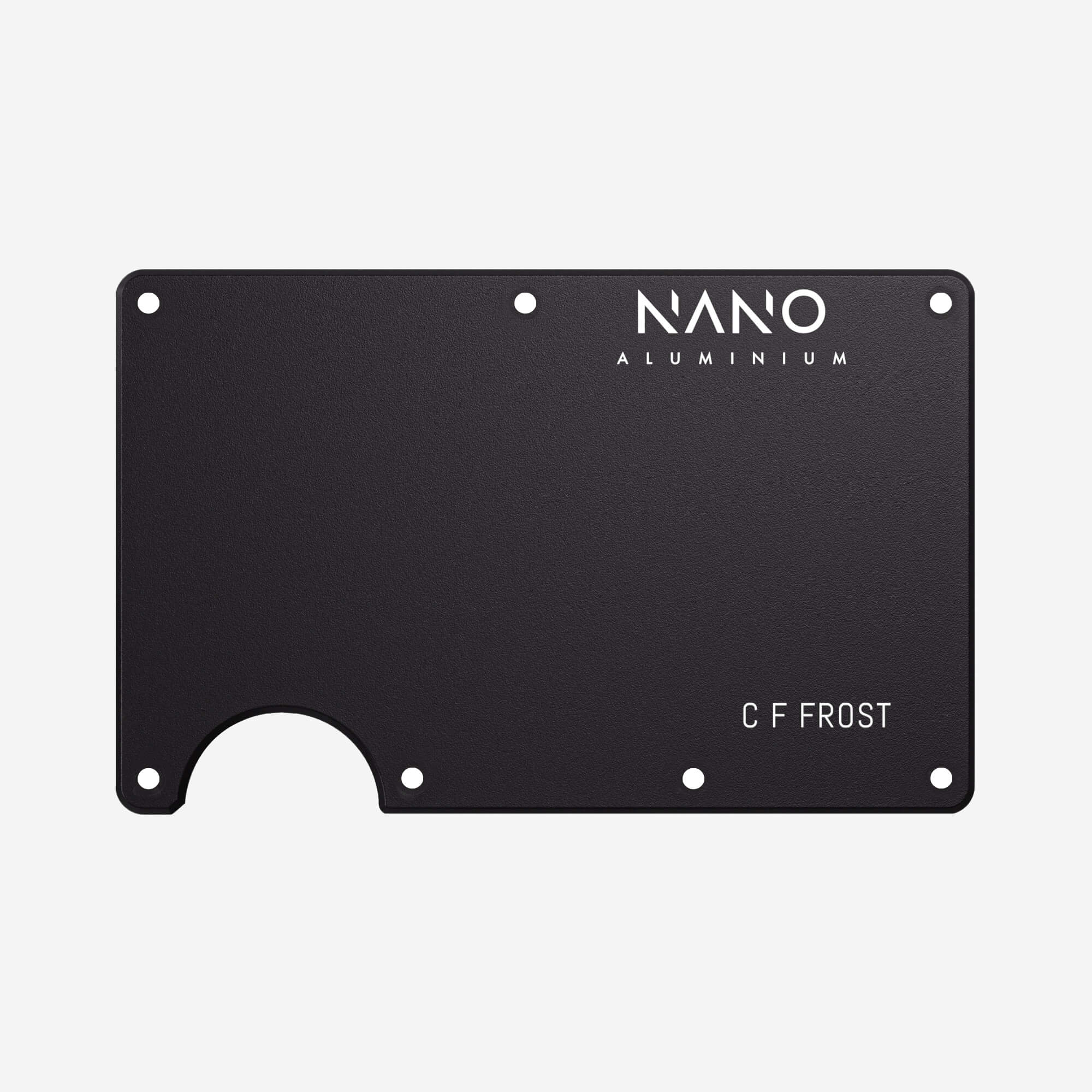 Personalised Front & Back Wallet Cover Plates (Phantom Black)