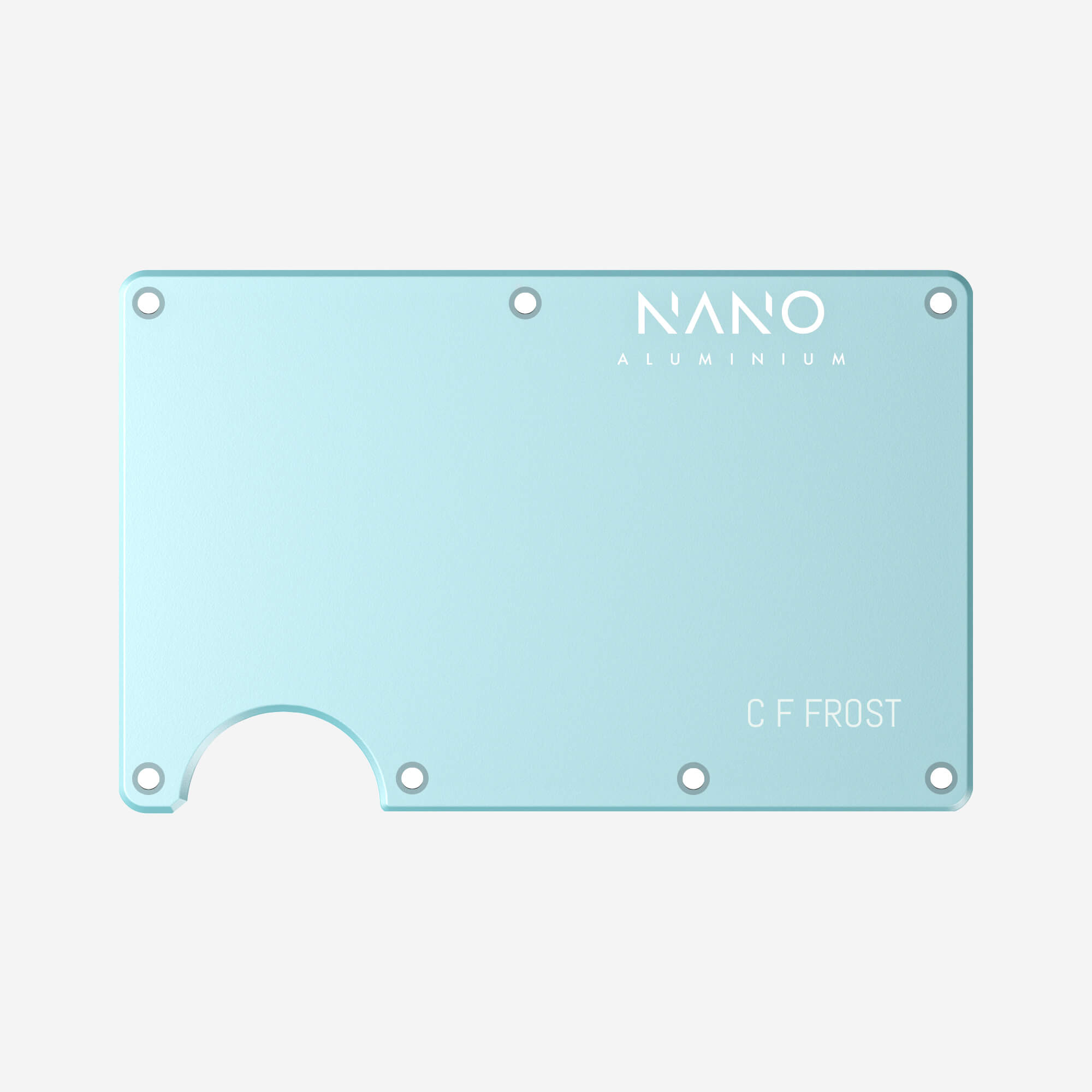 Personalised Front & Back Wallet Cover Plates (Ocean Mist)