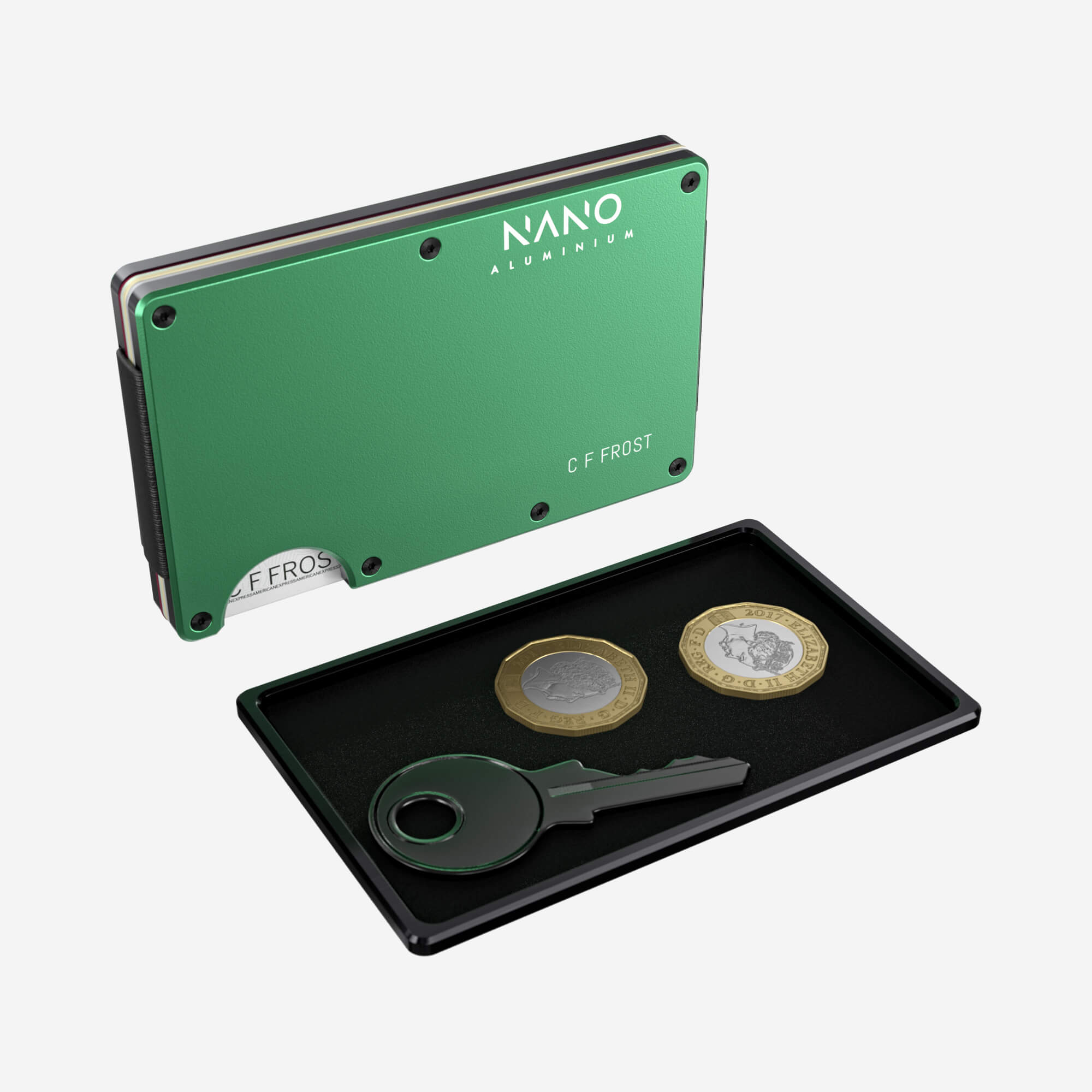 Personalised Money Clip Wallet (Viper Green) Essential Bundle