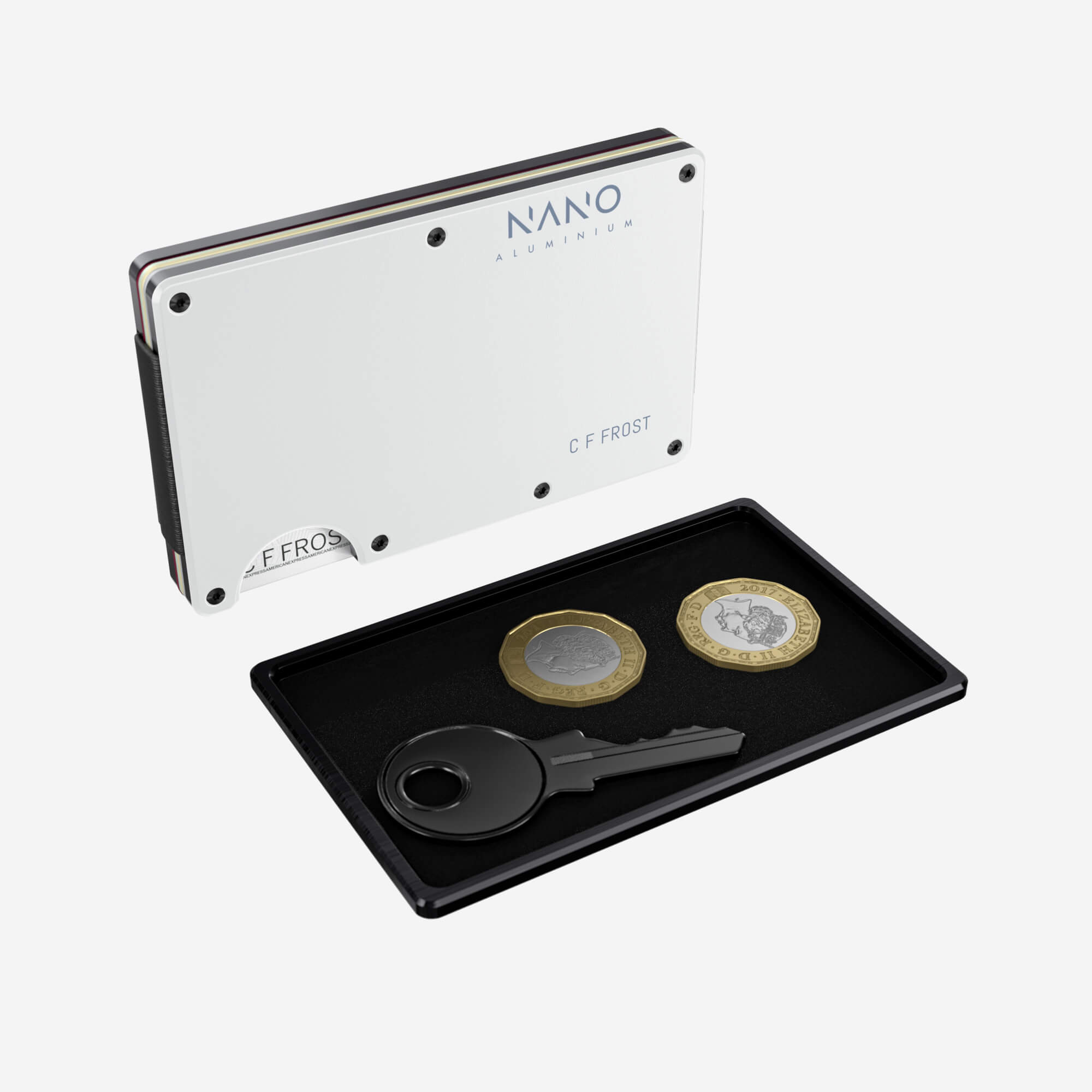 Personalised Money Clip Wallet (Carrera White) Essential Bundle
