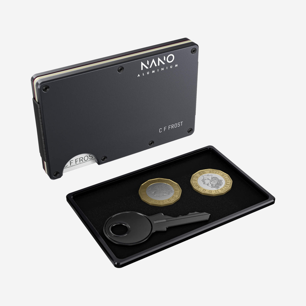 Personalised Cash Strap Wallet (Titan Gunmetal) Essential Bundle
